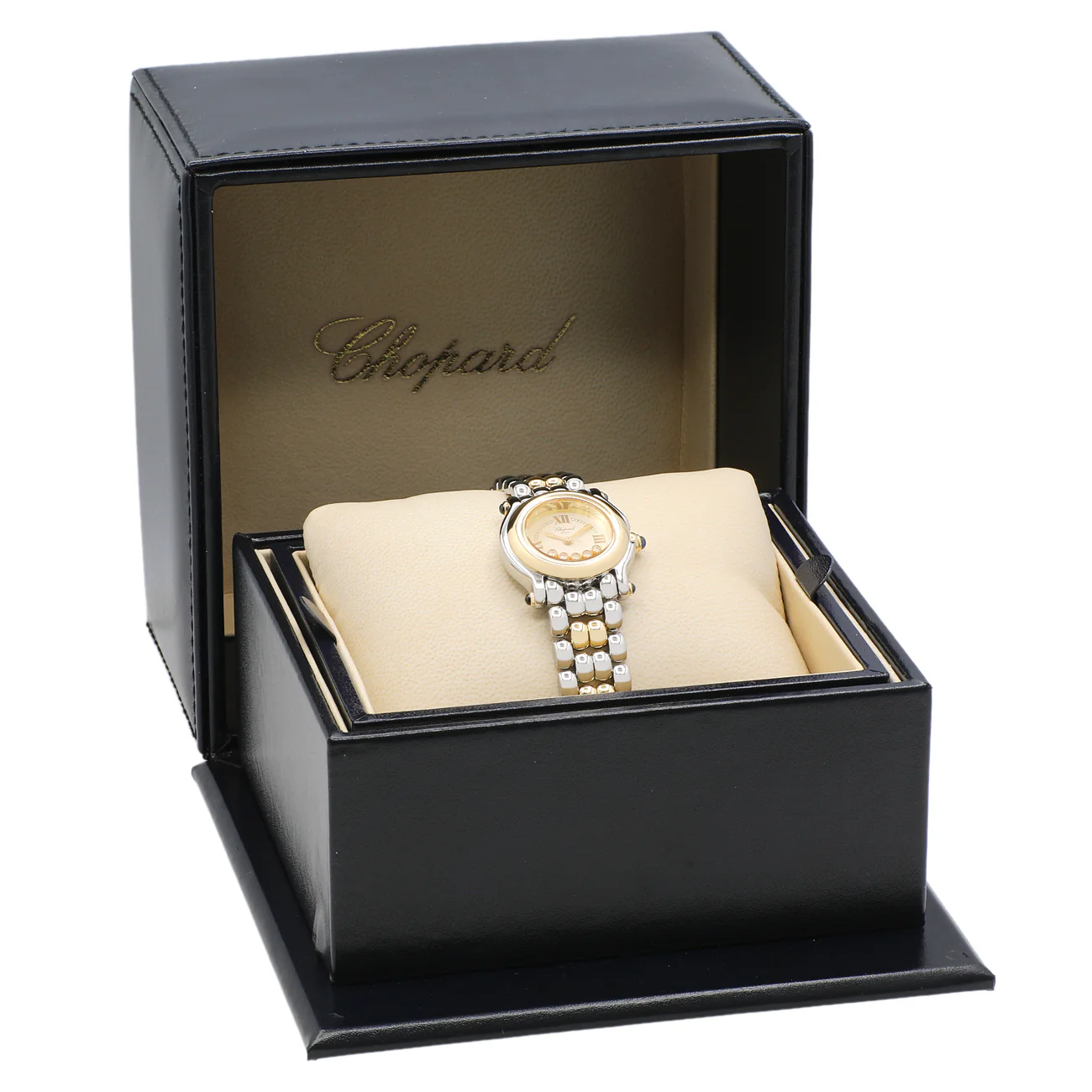 Chopard Stainless Steel 18K Yellow Gold 5 Diamond Happy Sport 27/8256-23 - Image 5