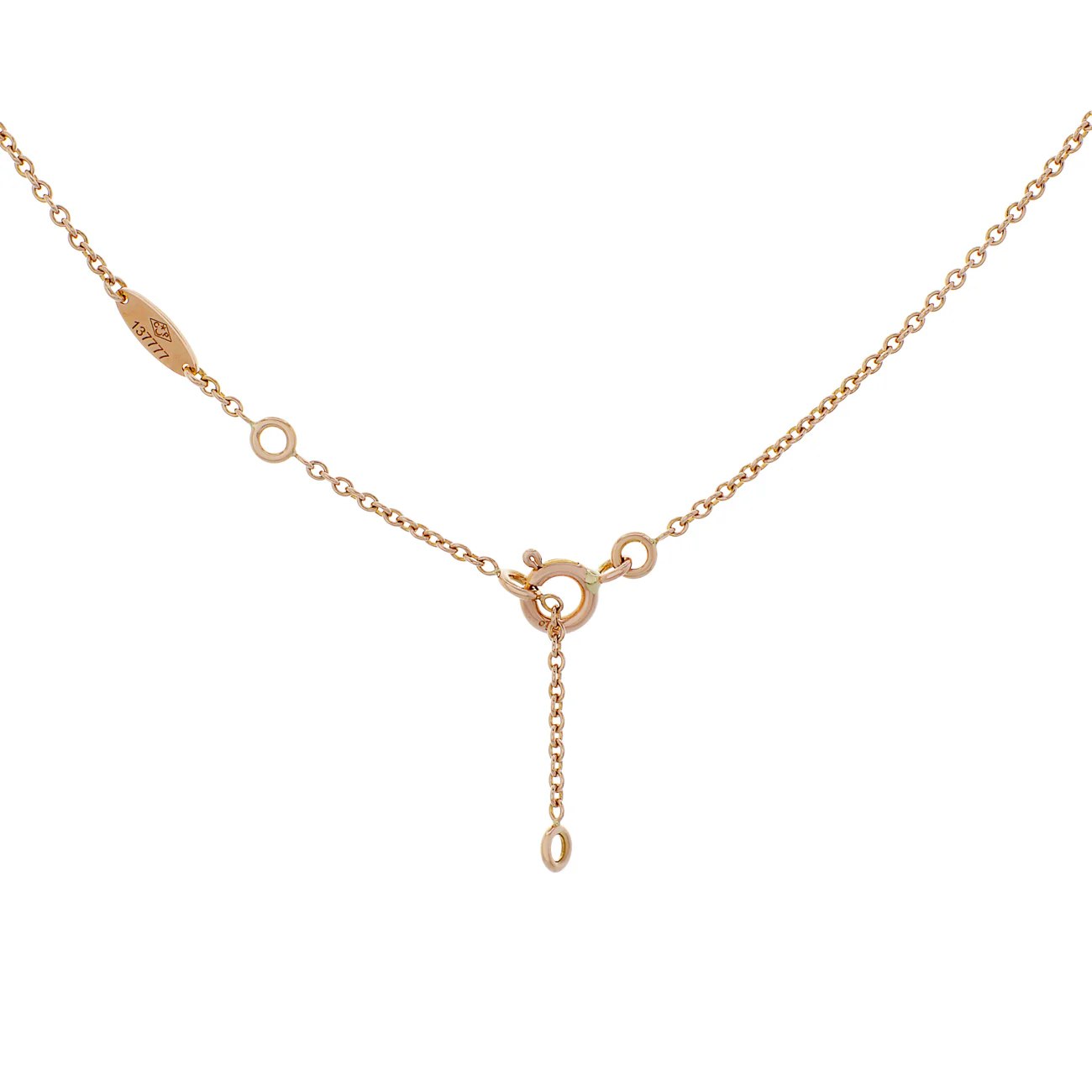 Christian Dior 18K Rose Gold Diamond Pink Opal Rose des Vents Necklace - Image 4