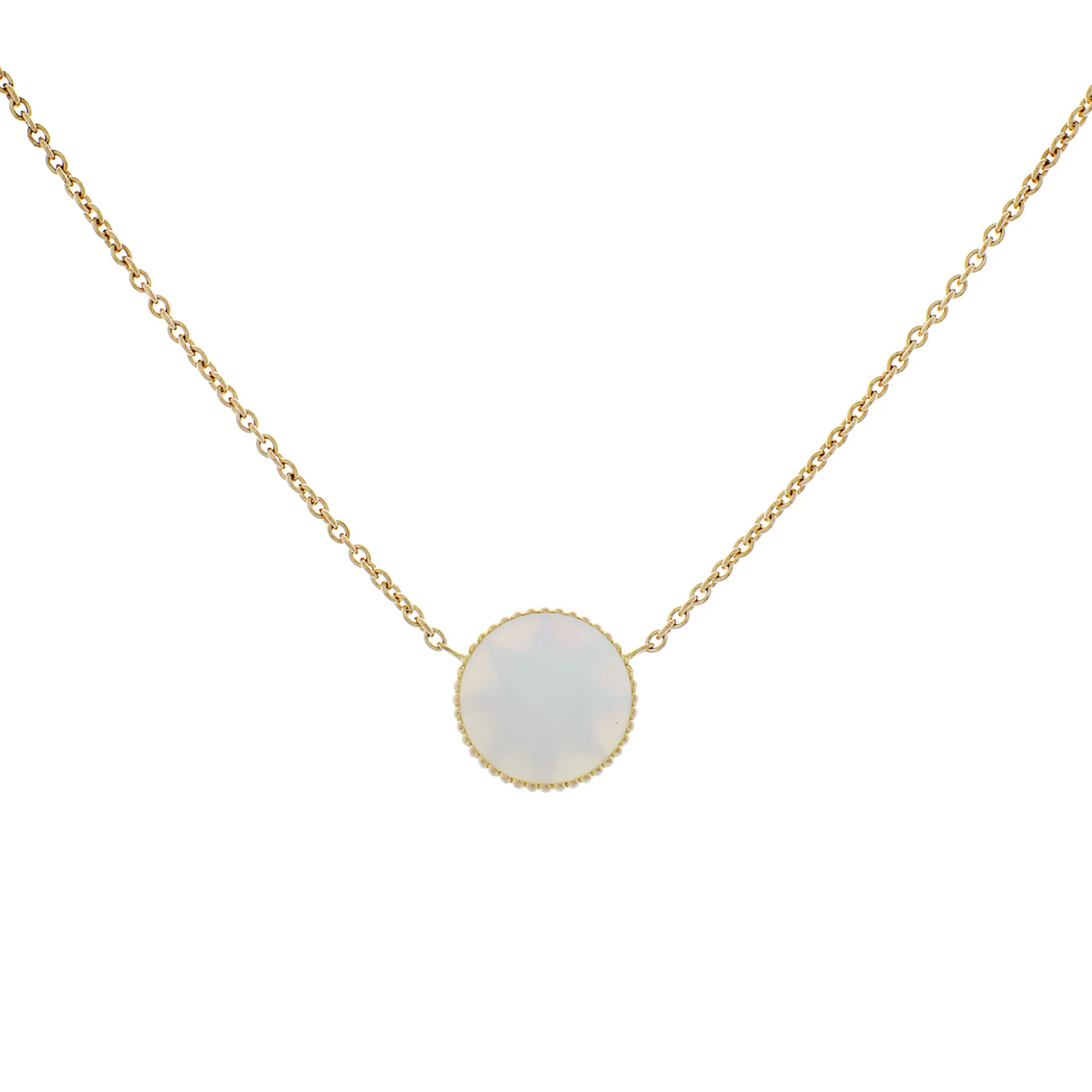 Christian Dior 18K Yellow Gold Diamond Mother of Pearl Rose des Vents Necklace - Image 2