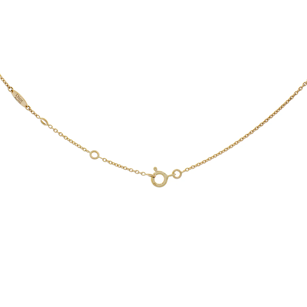 Christian Dior 18K Yellow Gold Diamond Mother of Pearl Rose des Vents Necklace - Image 3