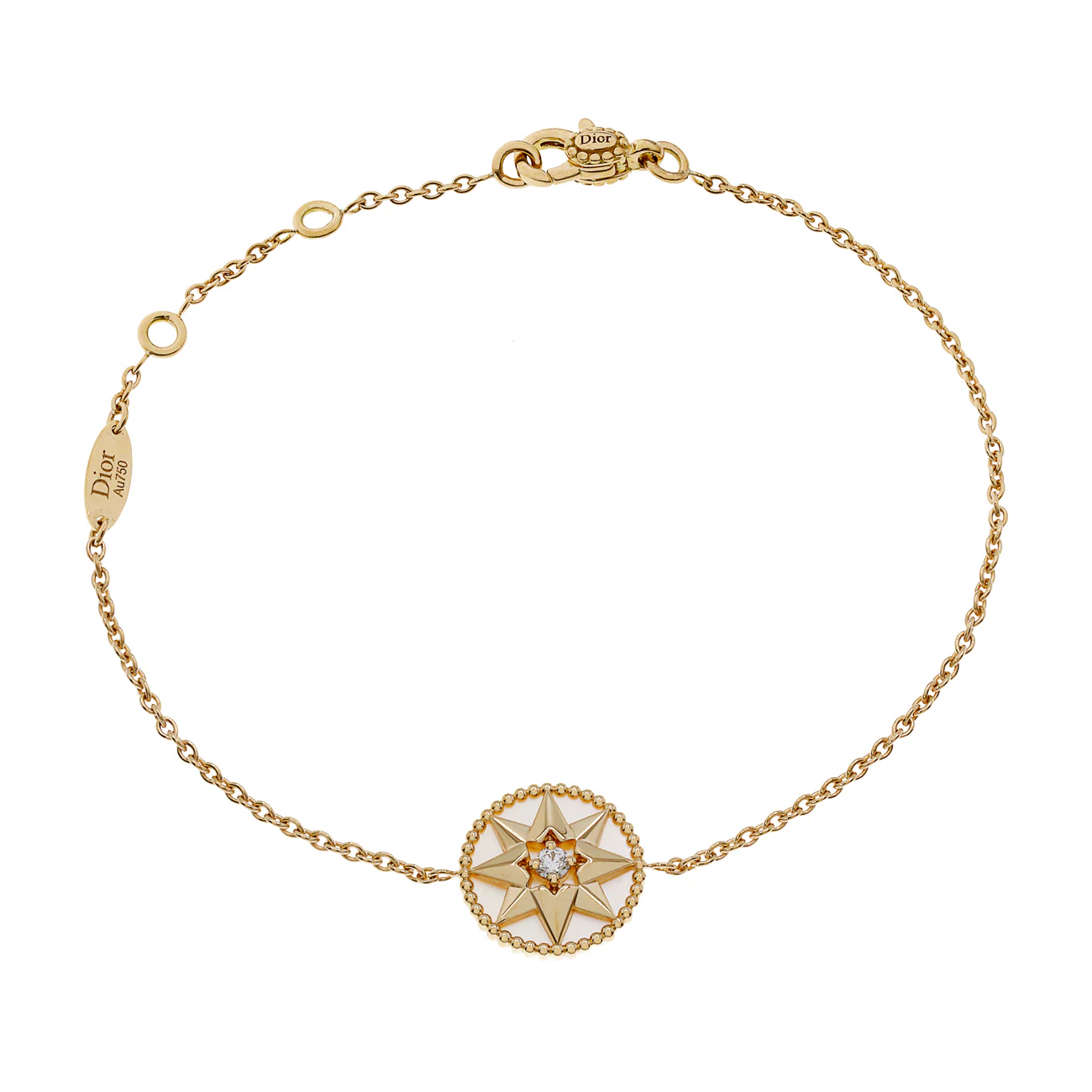 Christian Dior 18K Yellow Gold Rose des Vents Bracelet