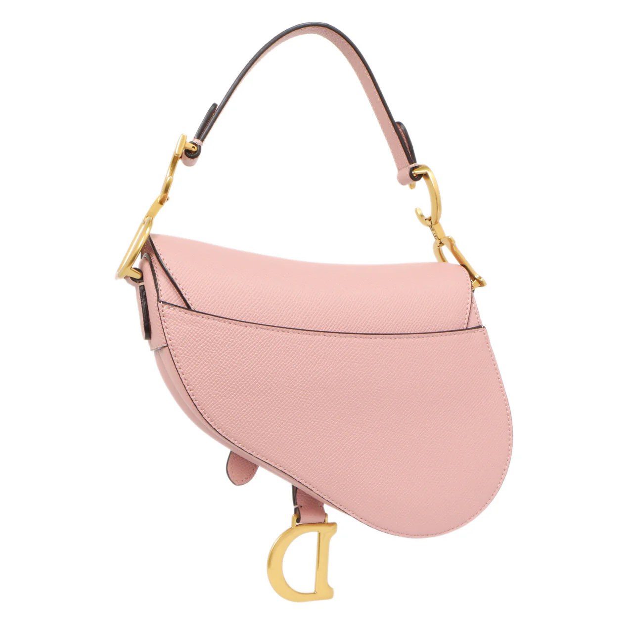 Christian Dior Antique Rose Grained Calfskin Mini Saddle Bag - Image 3