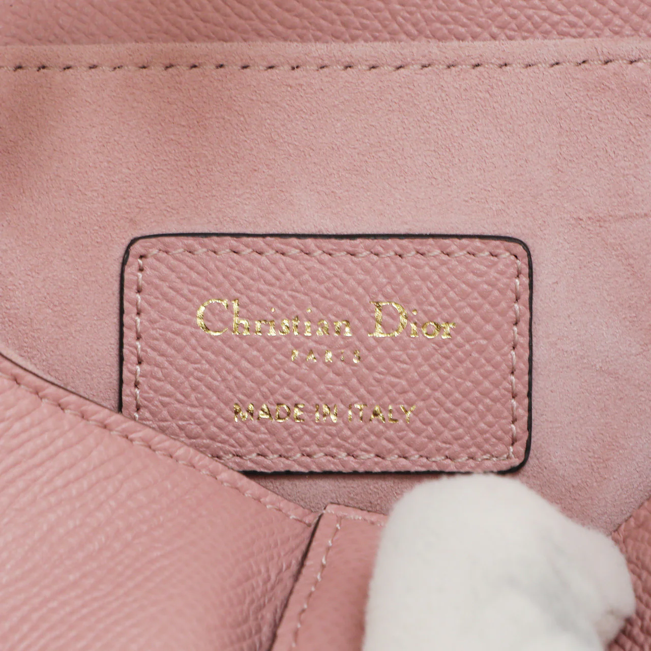 Christian Dior Antique Rose Grained Calfskin Mini Saddle Bag - Image 7