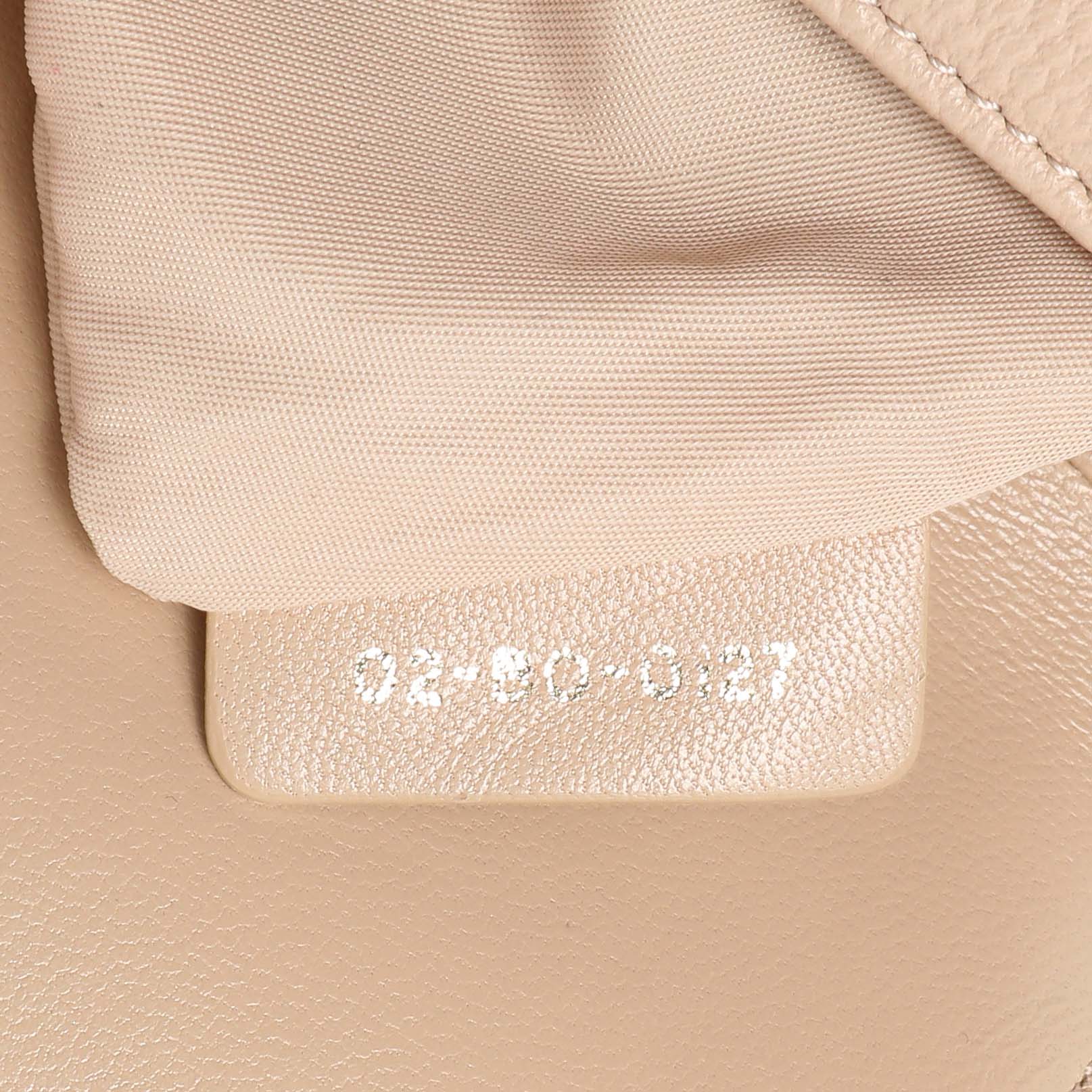 Christian Dior Beige Grained Calfskin Diorama Wallet on Chain Pouch - Image 14