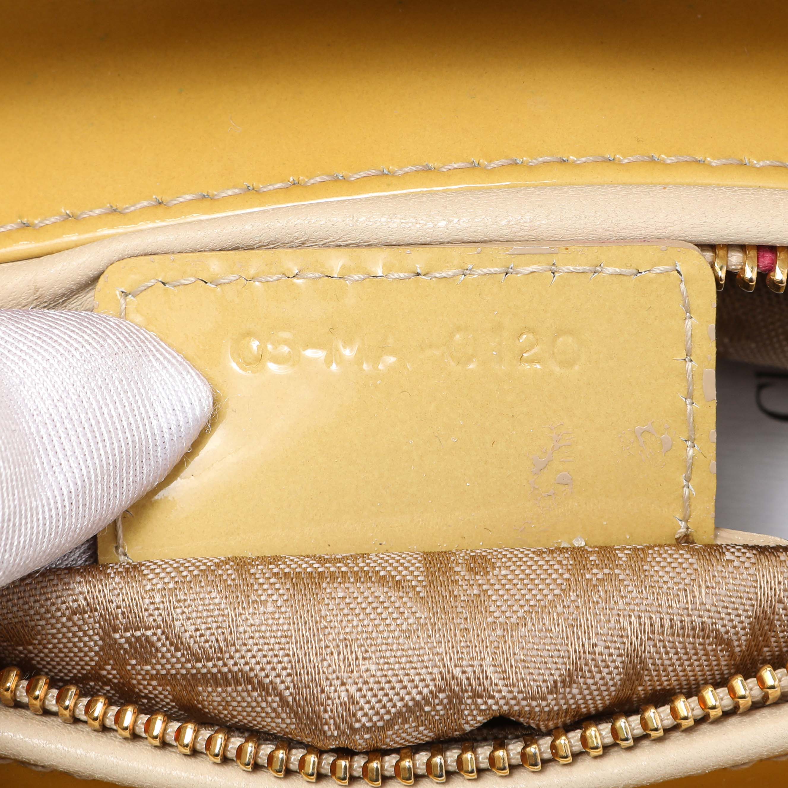 Christian Dior Beige Patent Cannage Medium Lady Dior - Image 10
