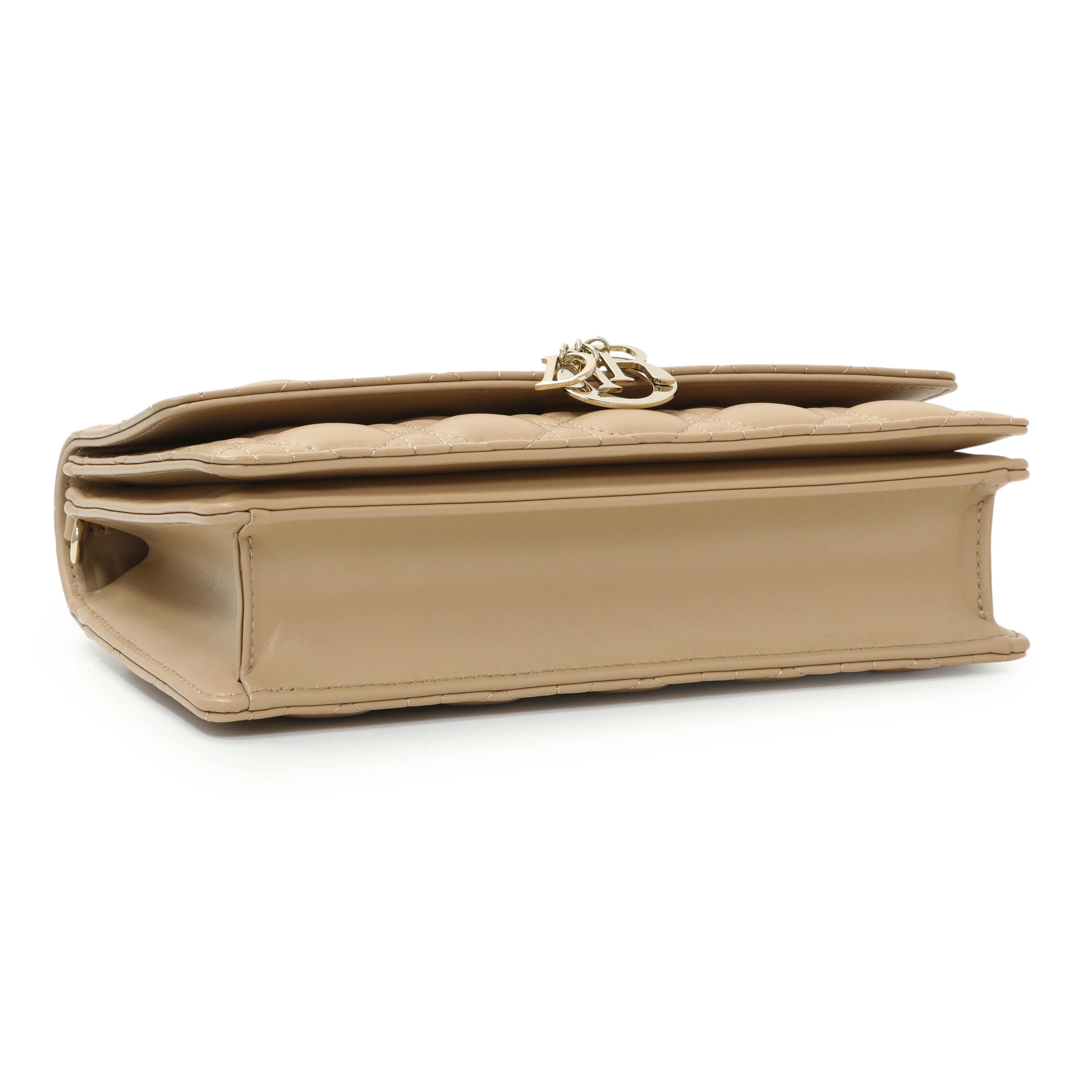Christian Dior Biscuit Cannage Lambskin My Dior Top Handle Bag - Image 3