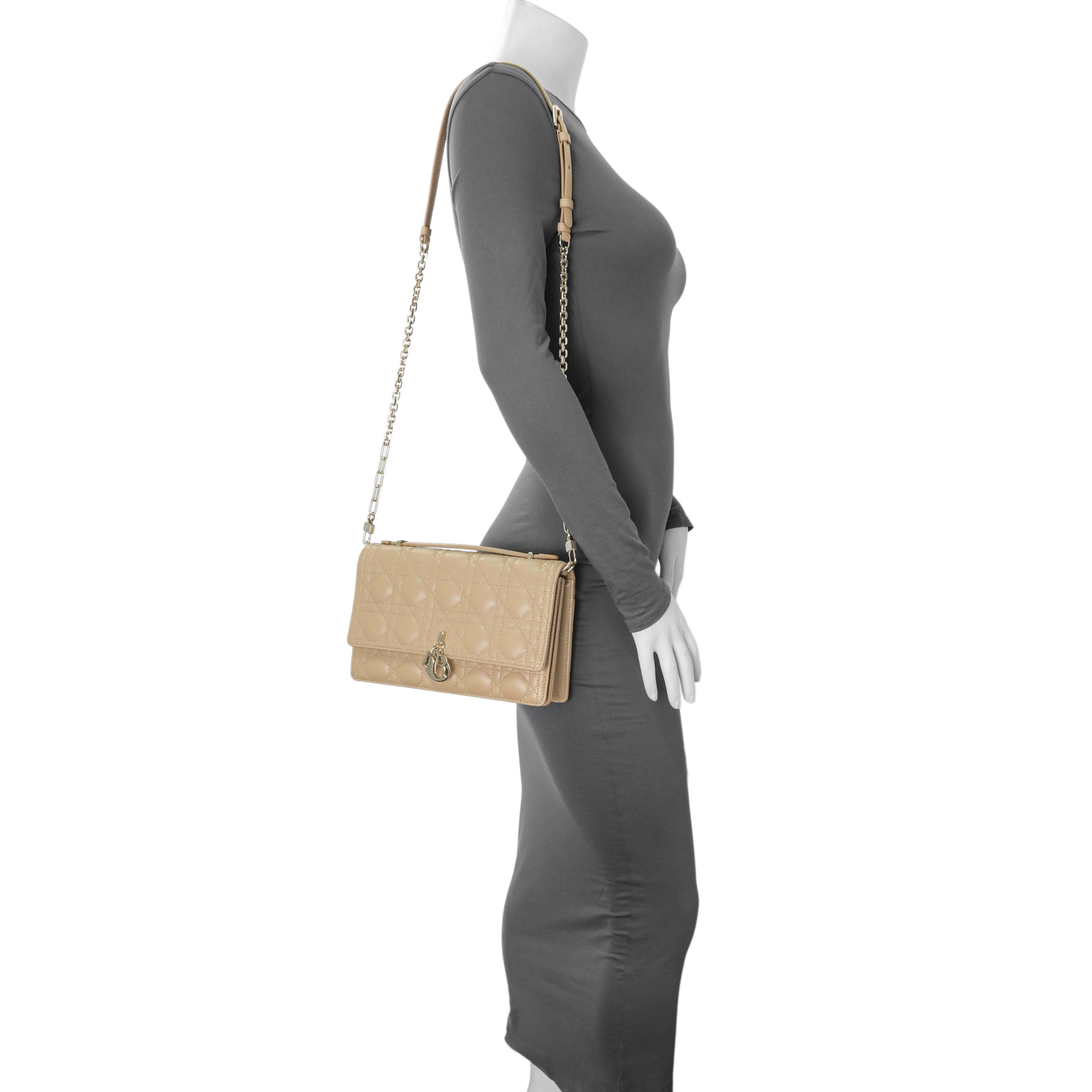 Christian Dior Biscuit Cannage Lambskin My Dior Top Handle Bag - Image 7