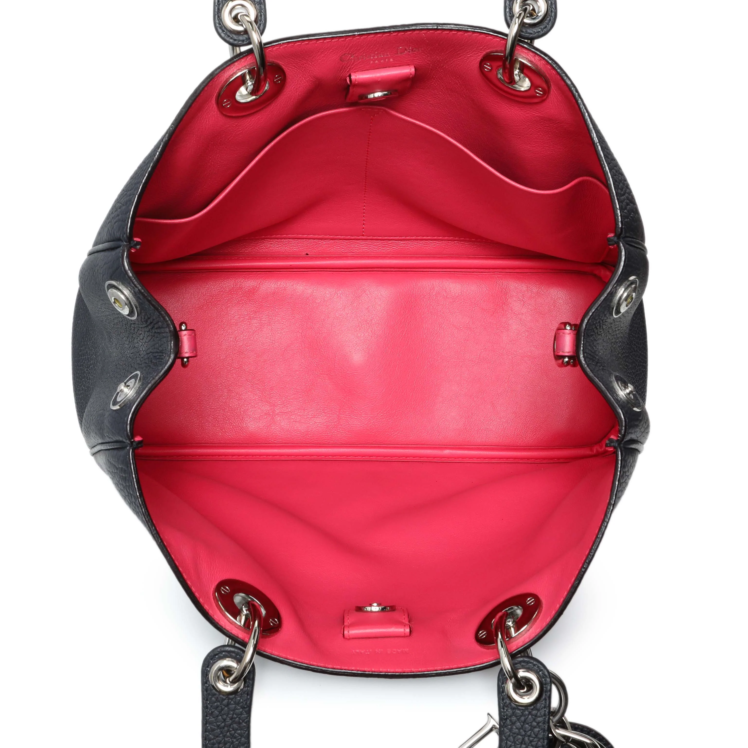 Christian Dior Navy Bullcalf Medium Diorissimo Tote - Image 8