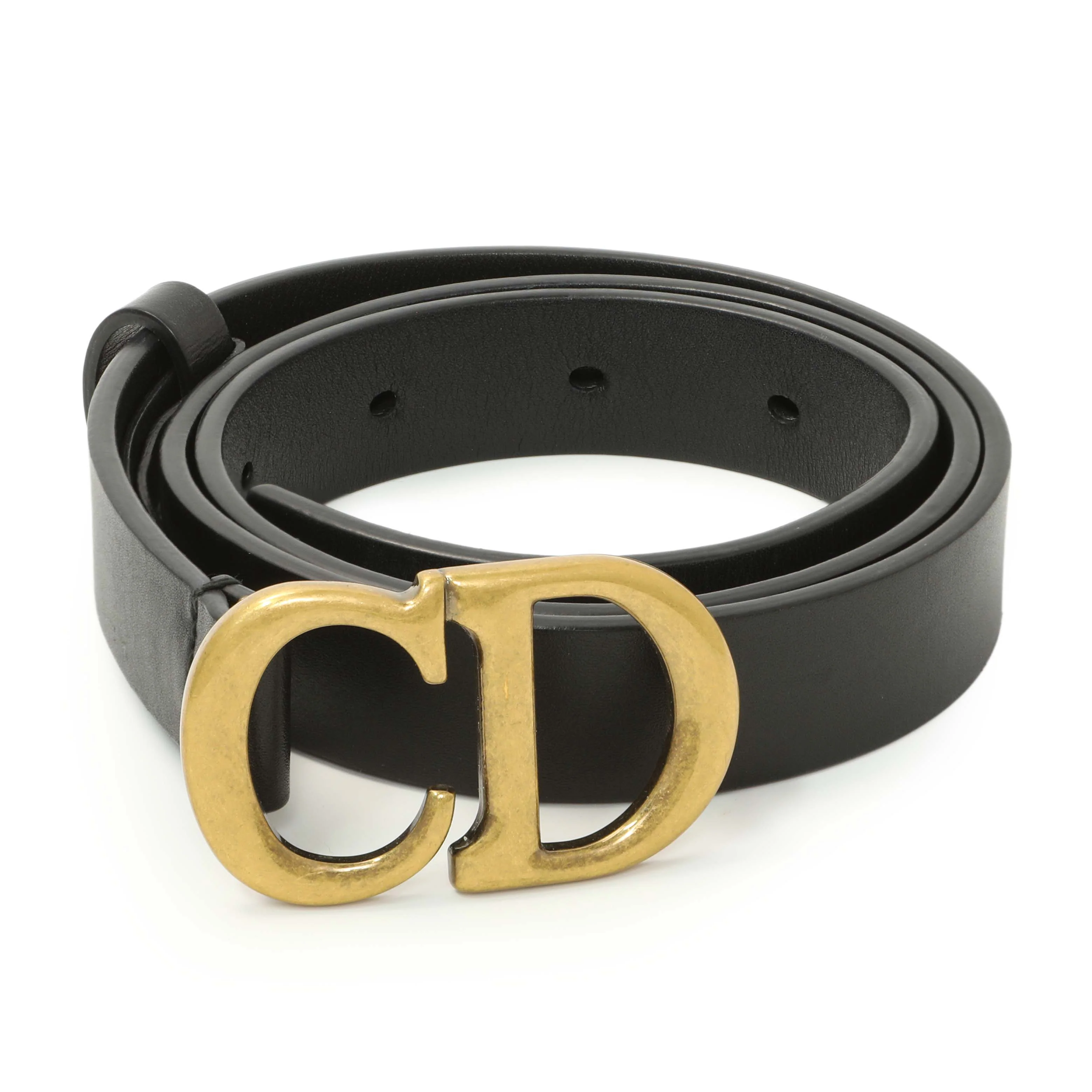 Christian Dior Black Calfskin 20mm Saddle Belt - Image 3
