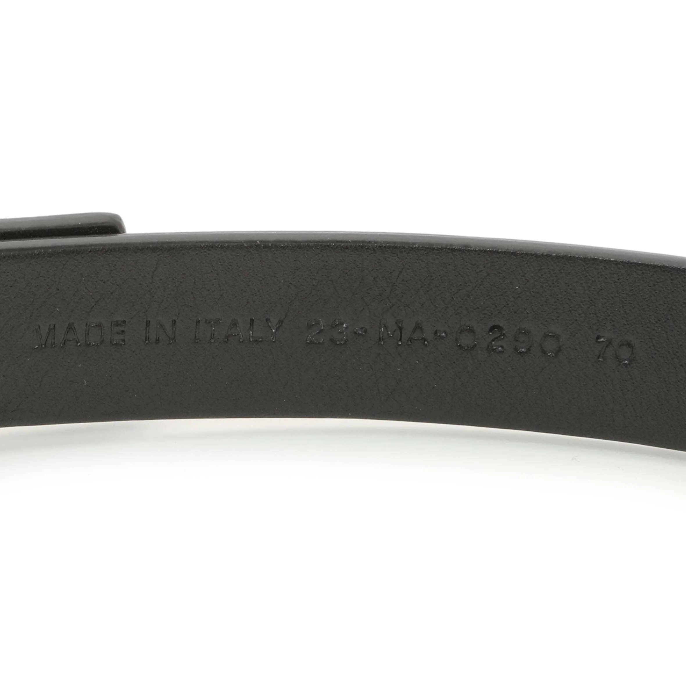 Christian Dior Black Calfskin 20mm Saddle Belt - Image 5