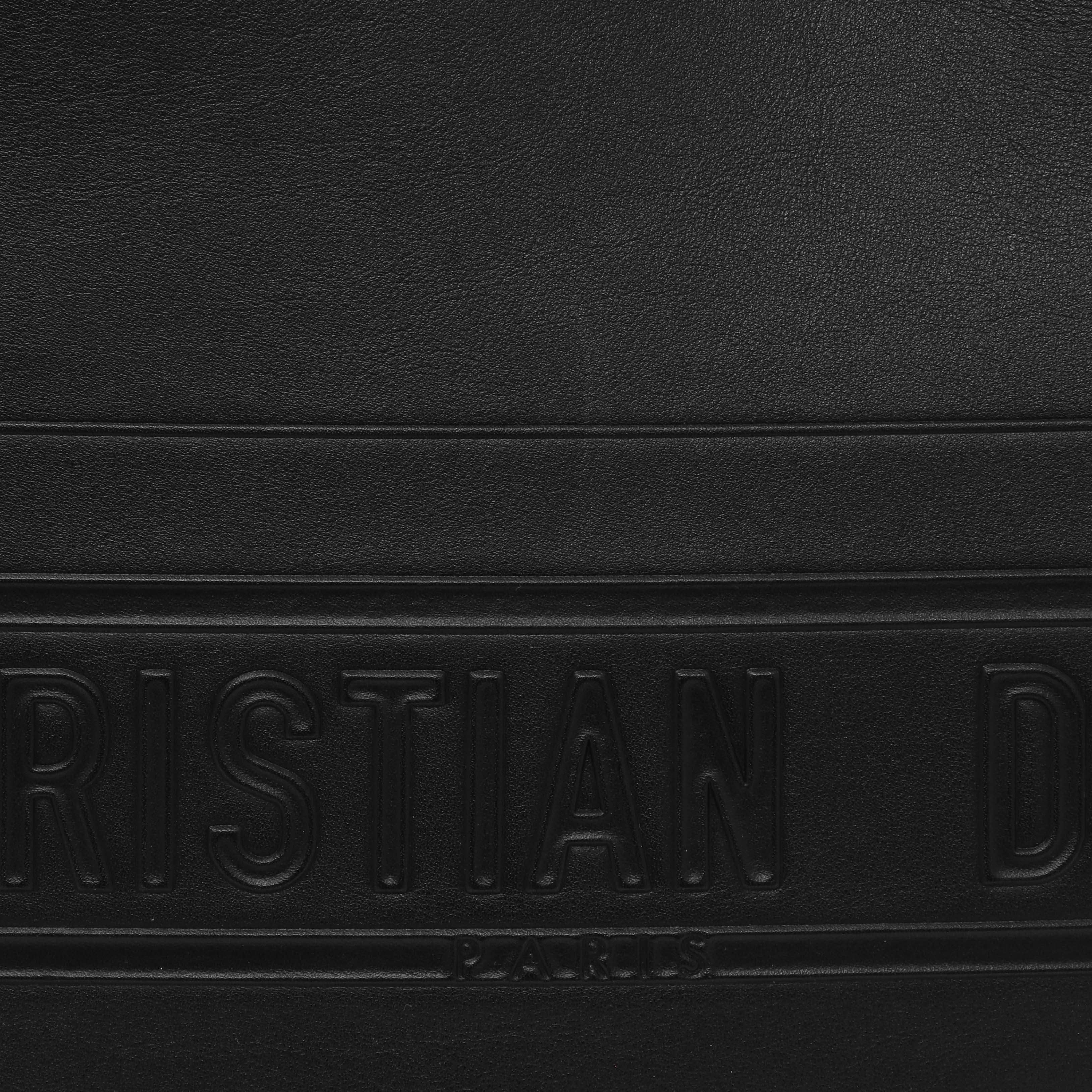 Christian Dior Black Calfskin Embossed Medium Book Tote - Image 12