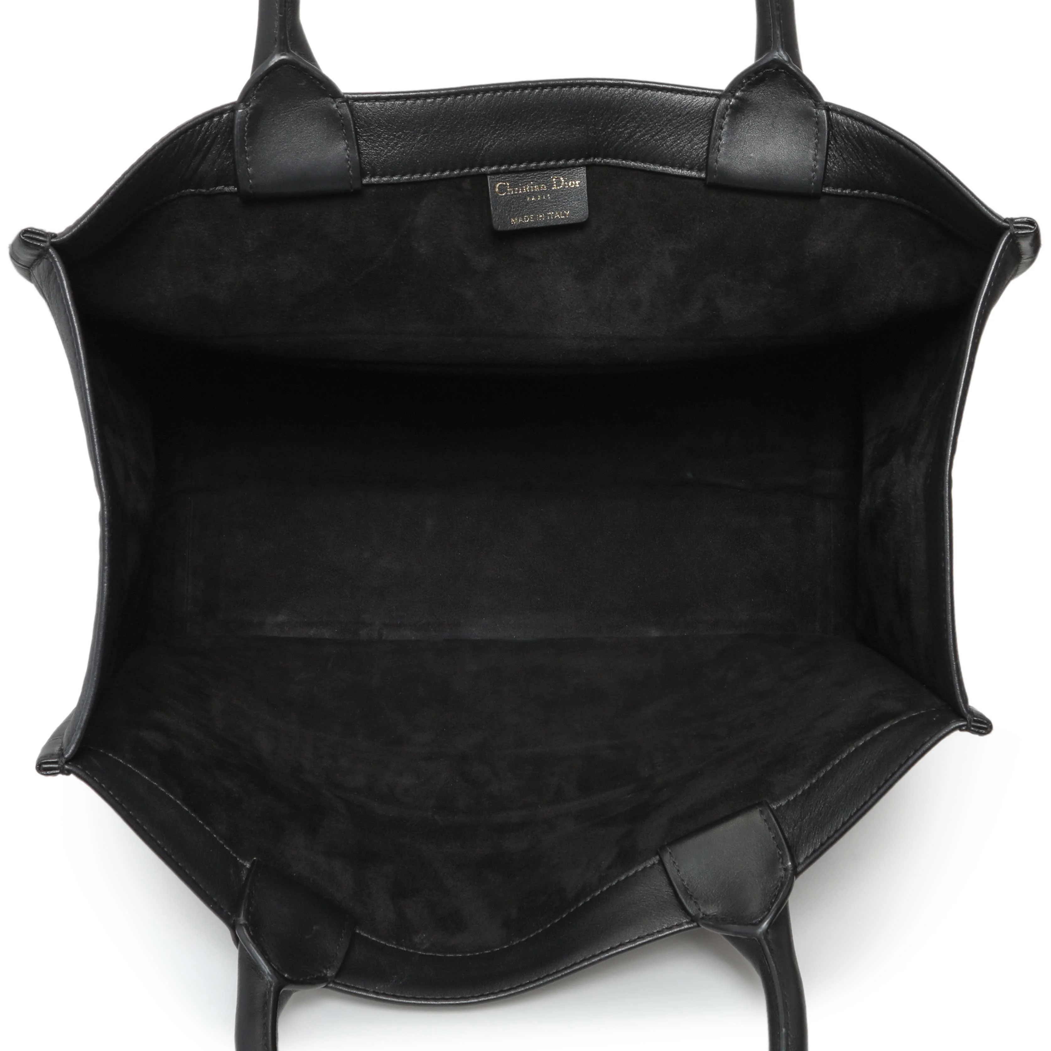Christian Dior Black Calfskin Embossed Medium Book Tote - Image 8