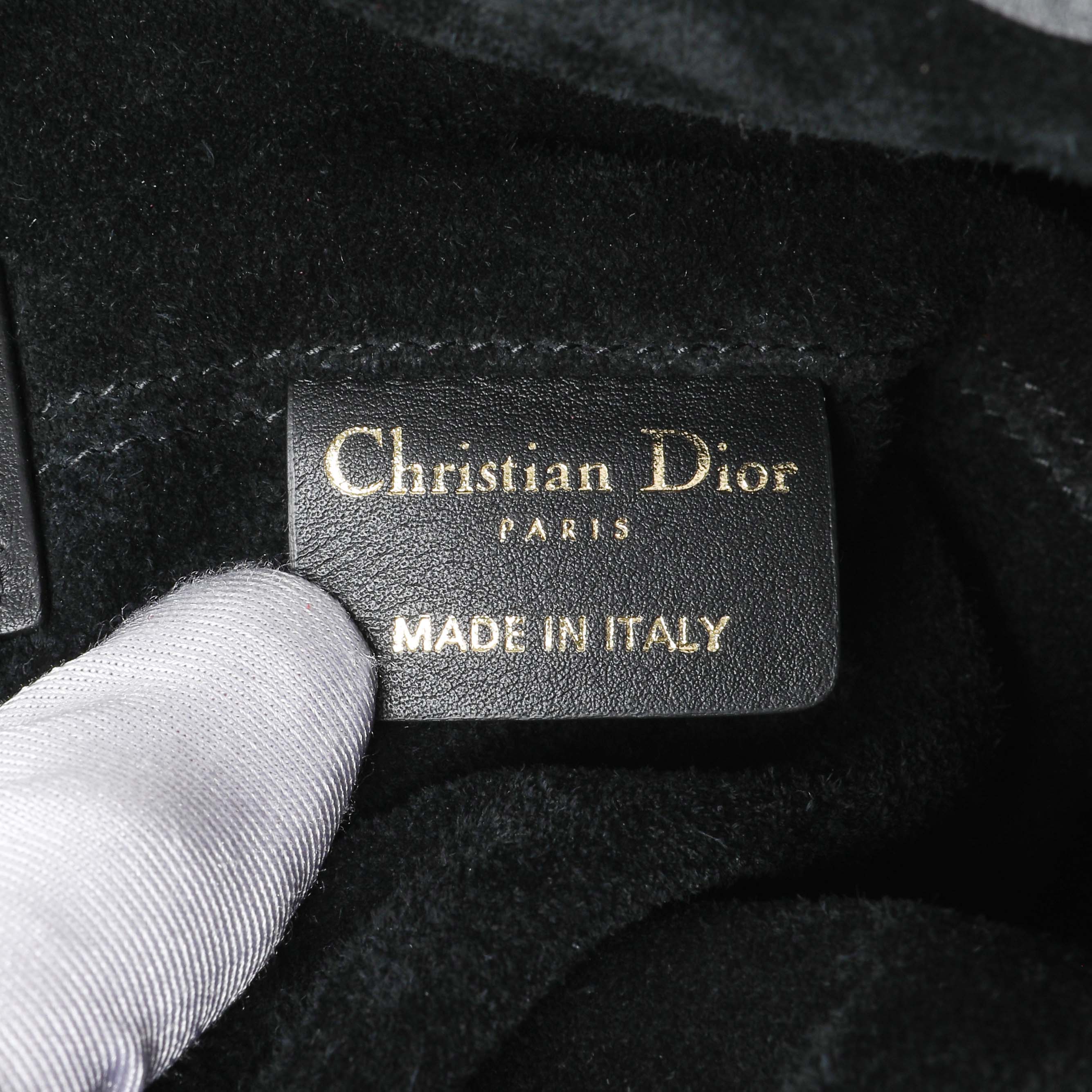 Christian Dior Black Calfskin Macrocannage Medium Toujours - Image 5