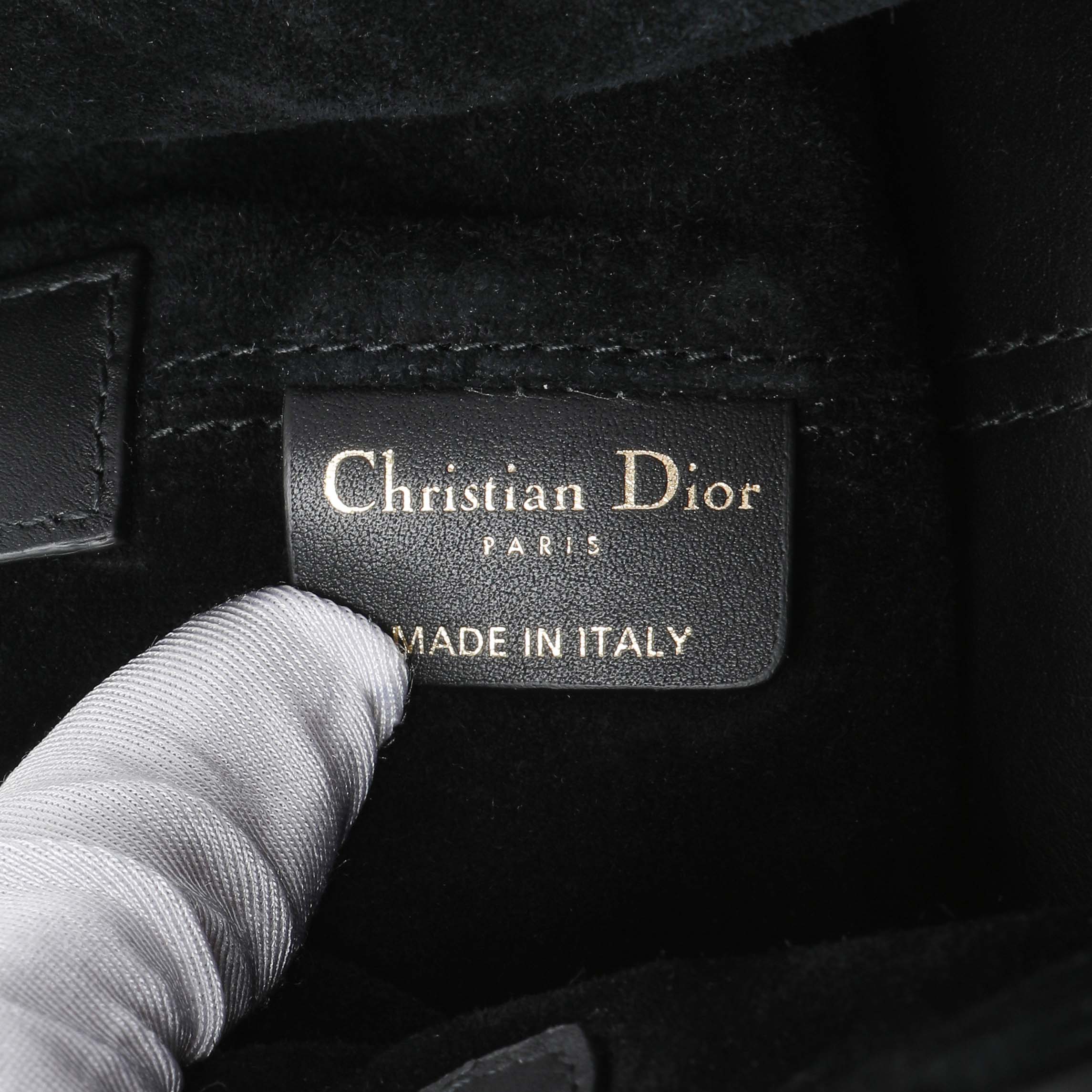 Christian Dior Black Calfskin Macrocannage Small Toujours - Image 5