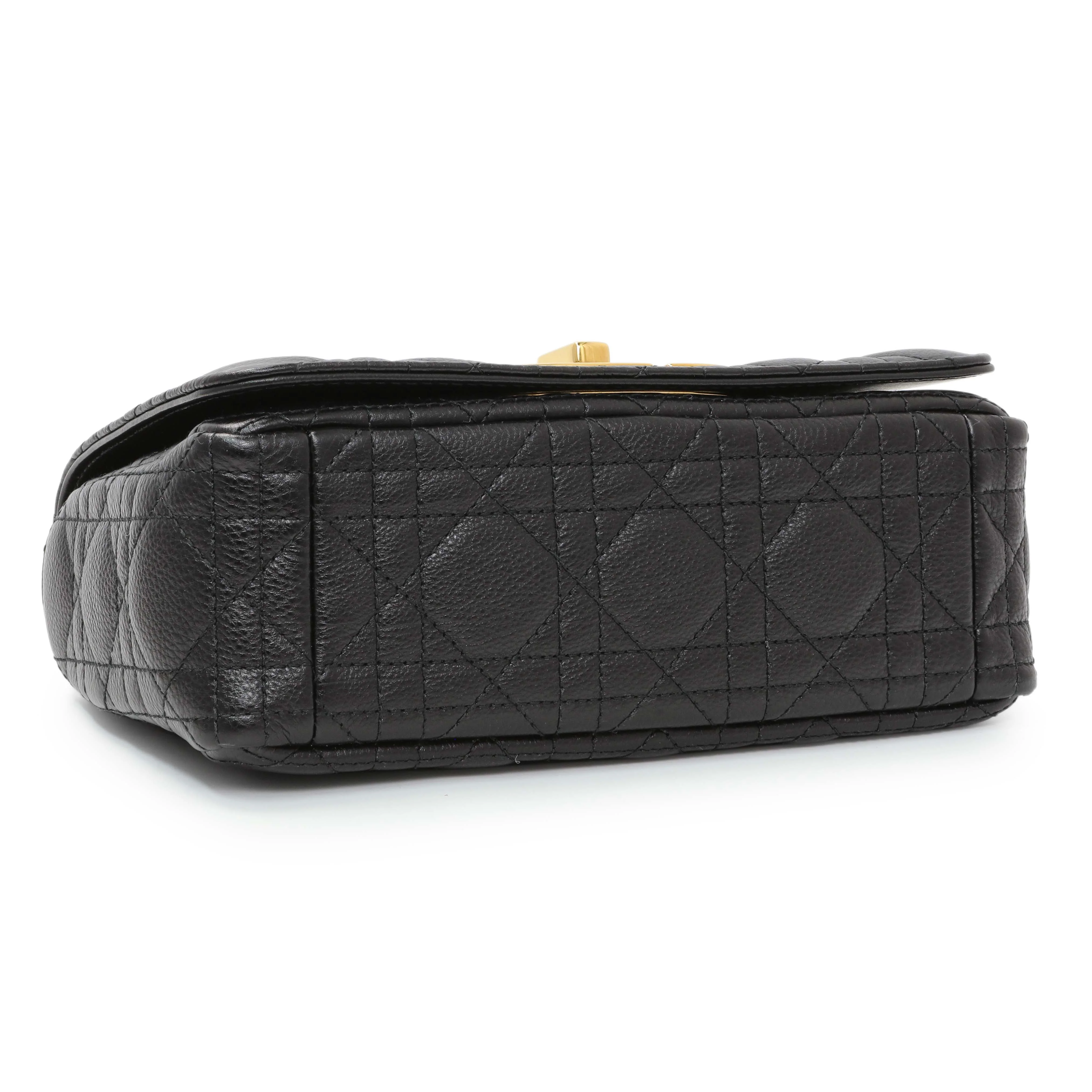 Christian Dior Black Cannage Calfskin Small Caro Bag - Image 3