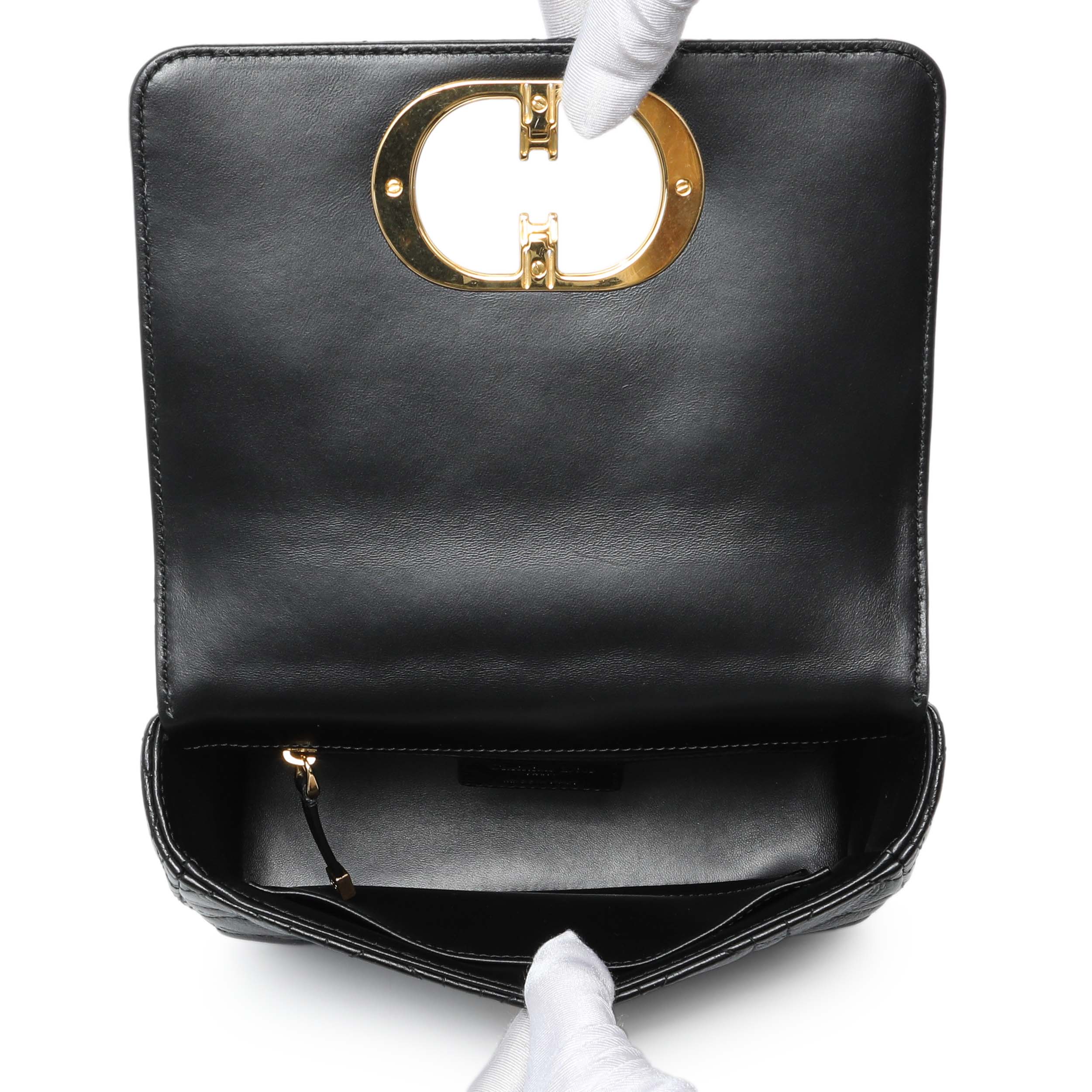 Christian Dior Black Cannage Calfskin Small Caro Bag - Image 4