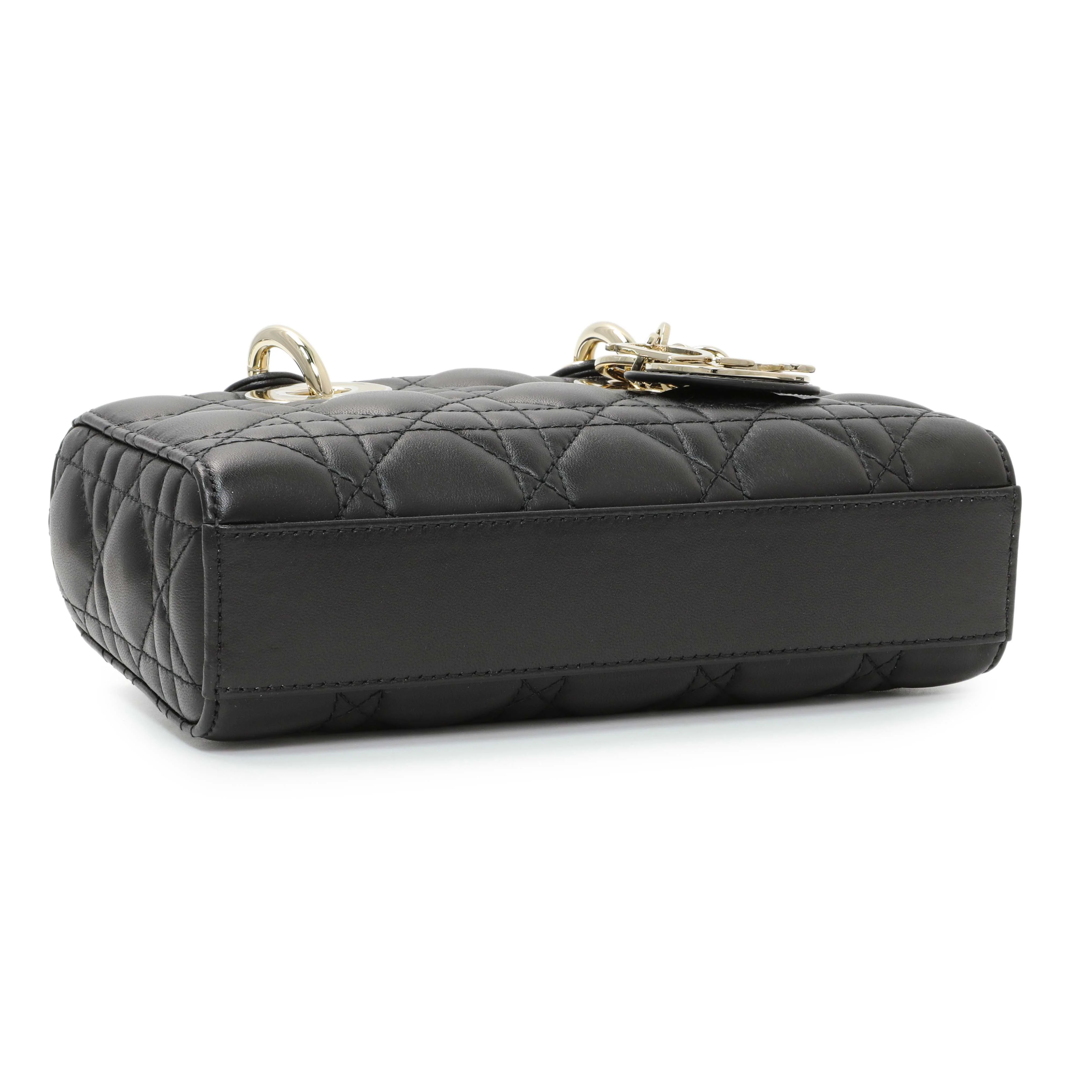 Christian Dior Black Cannage Mini Lambskin Lady D-Joy - Image 3