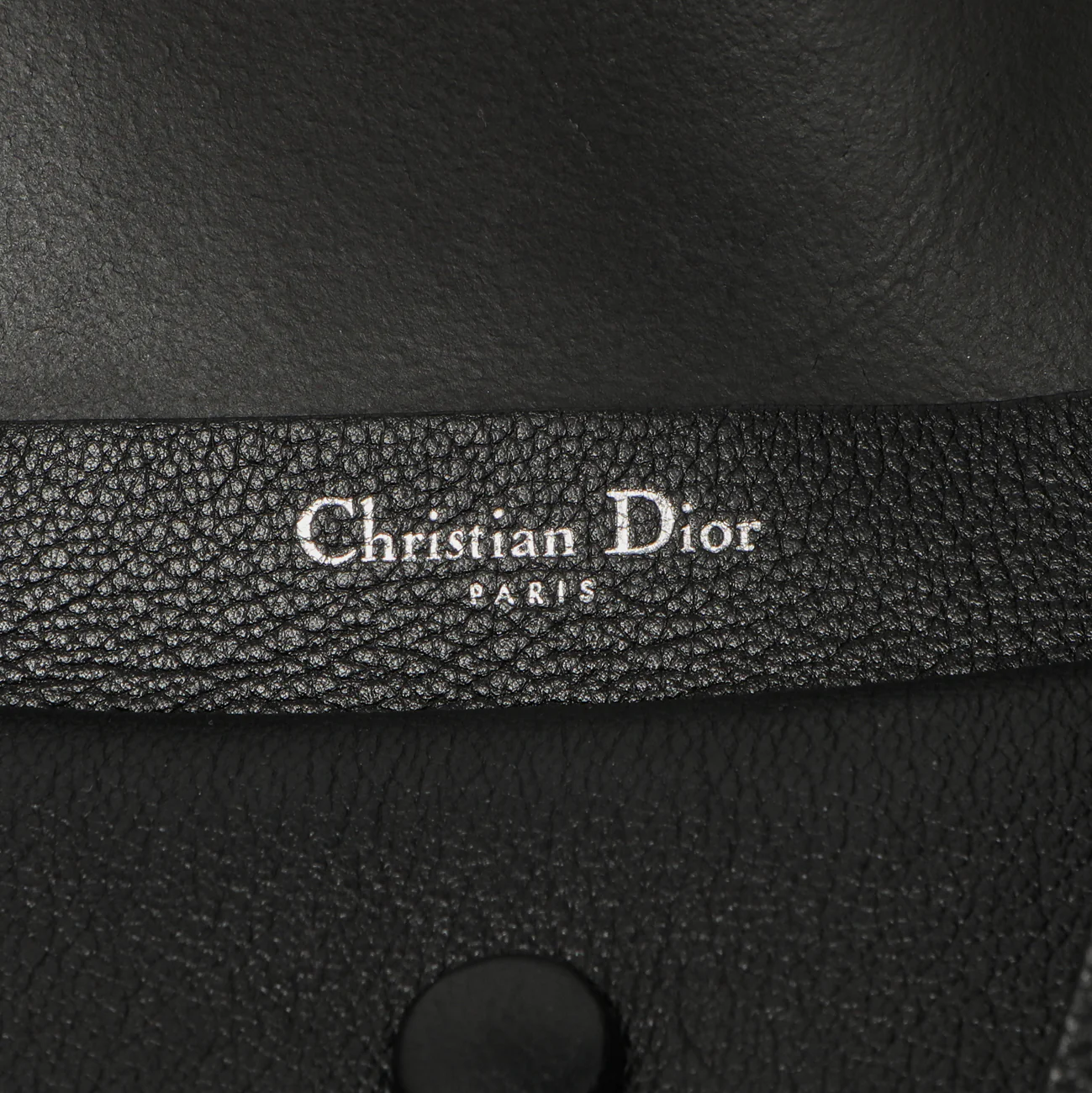 Christian Dior Black Grained Calfskin Large Open Bar Tote - Image 9