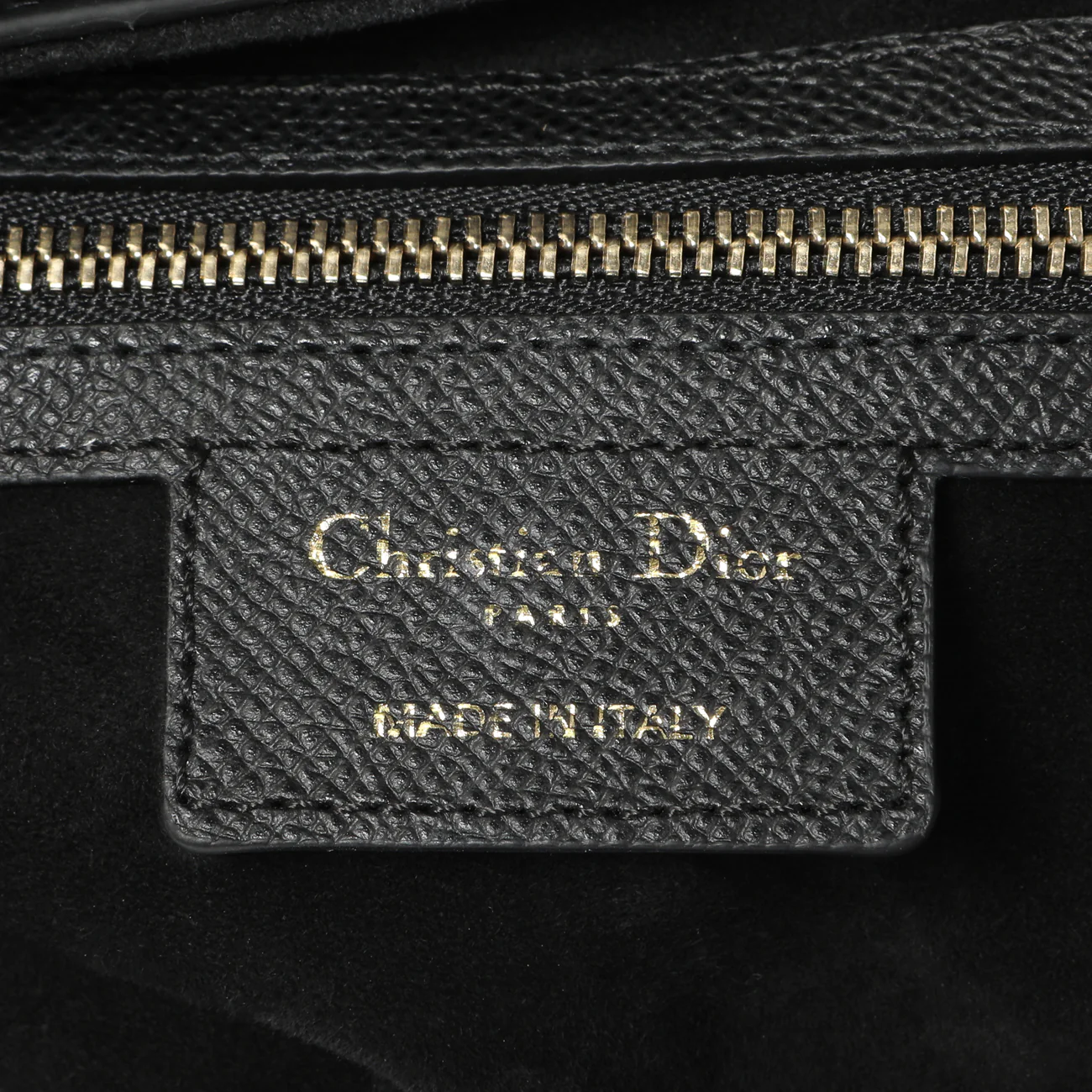 Christian Dior Black Grained Calfskin Saddle Bag - Image 5