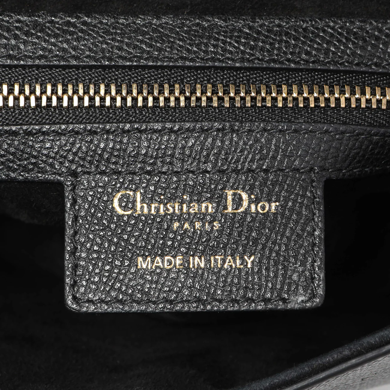 Christian Dior Black Grained Calfskin Saddle Bag - Image 5