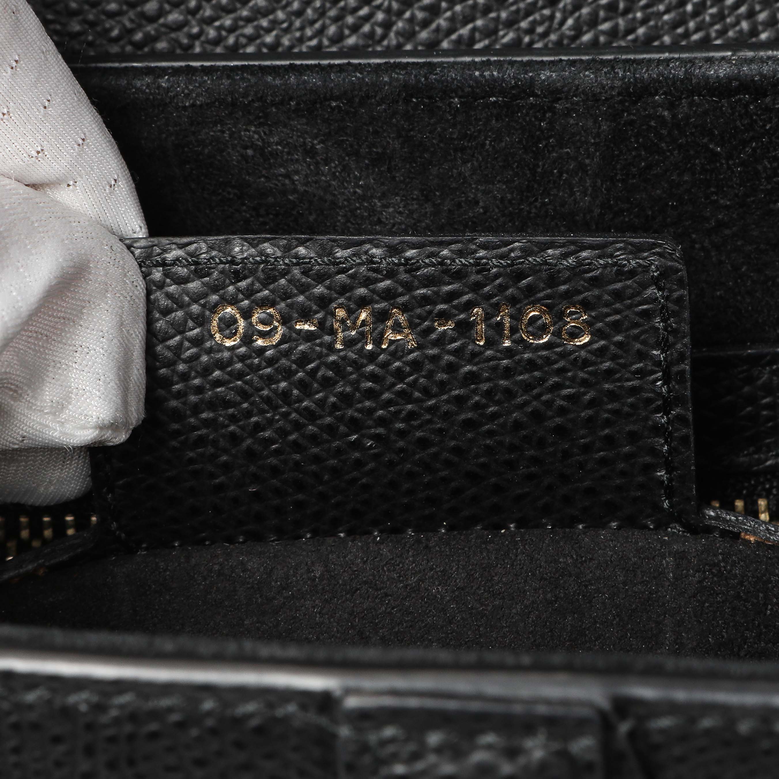 Christian Dior Black Grained Calfskin Saddle Bag - Image 6