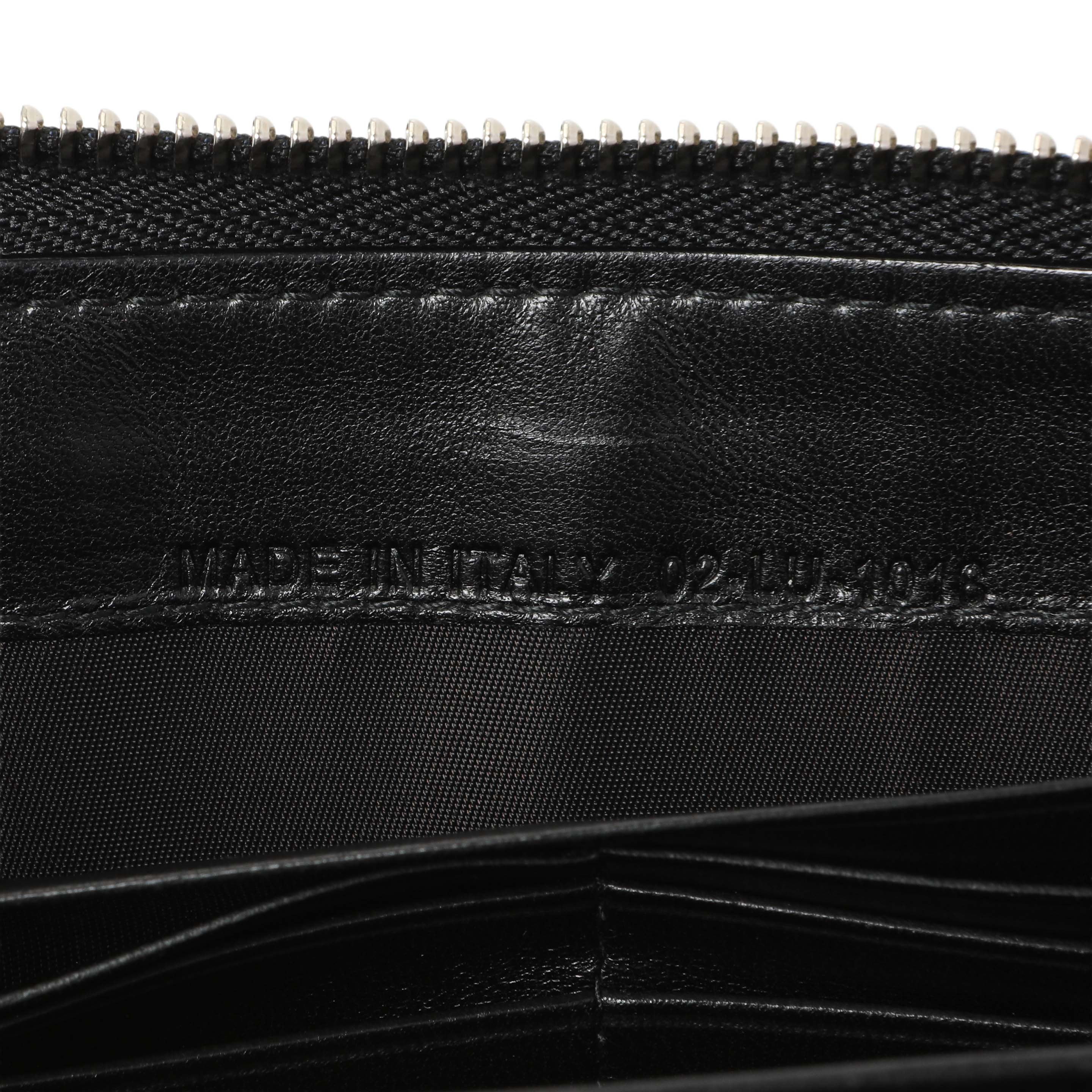 Christian Dior Black Lambskin Cannage Lady Dior Zip Wallet - Image 10
