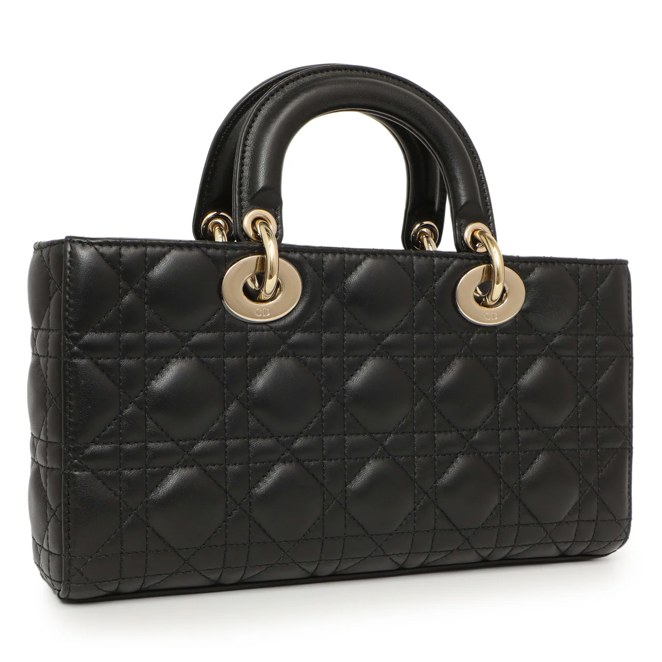 Christian Dior Black Lambskin Cannage Medium Lady D-Joy - Image 2