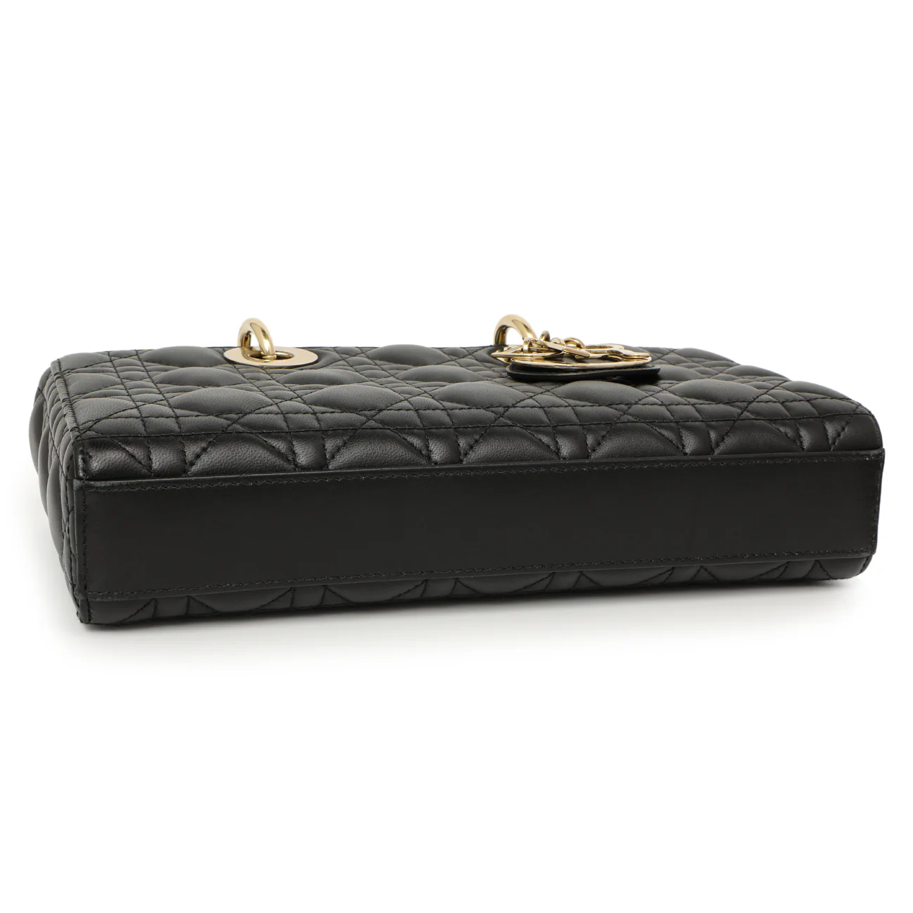 Christian Dior Black Lambskin Cannage Medium Lady D-Joy - Image 3