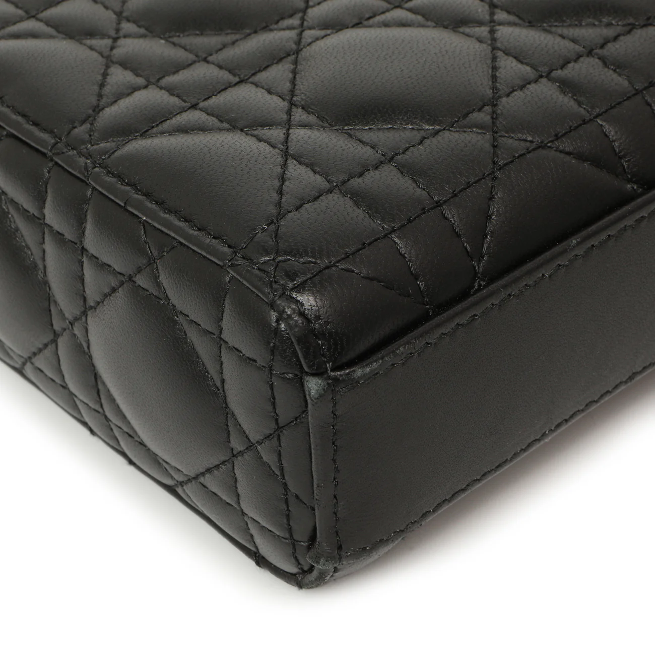 Christian Dior Black Lambskin Cannage Medium Lady D-Joy - Image 4