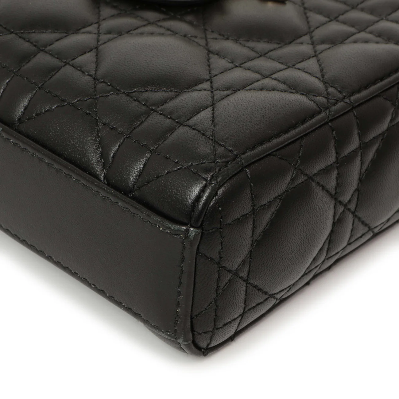Christian Dior Black Lambskin Cannage Medium Lady D-Joy - Image 5