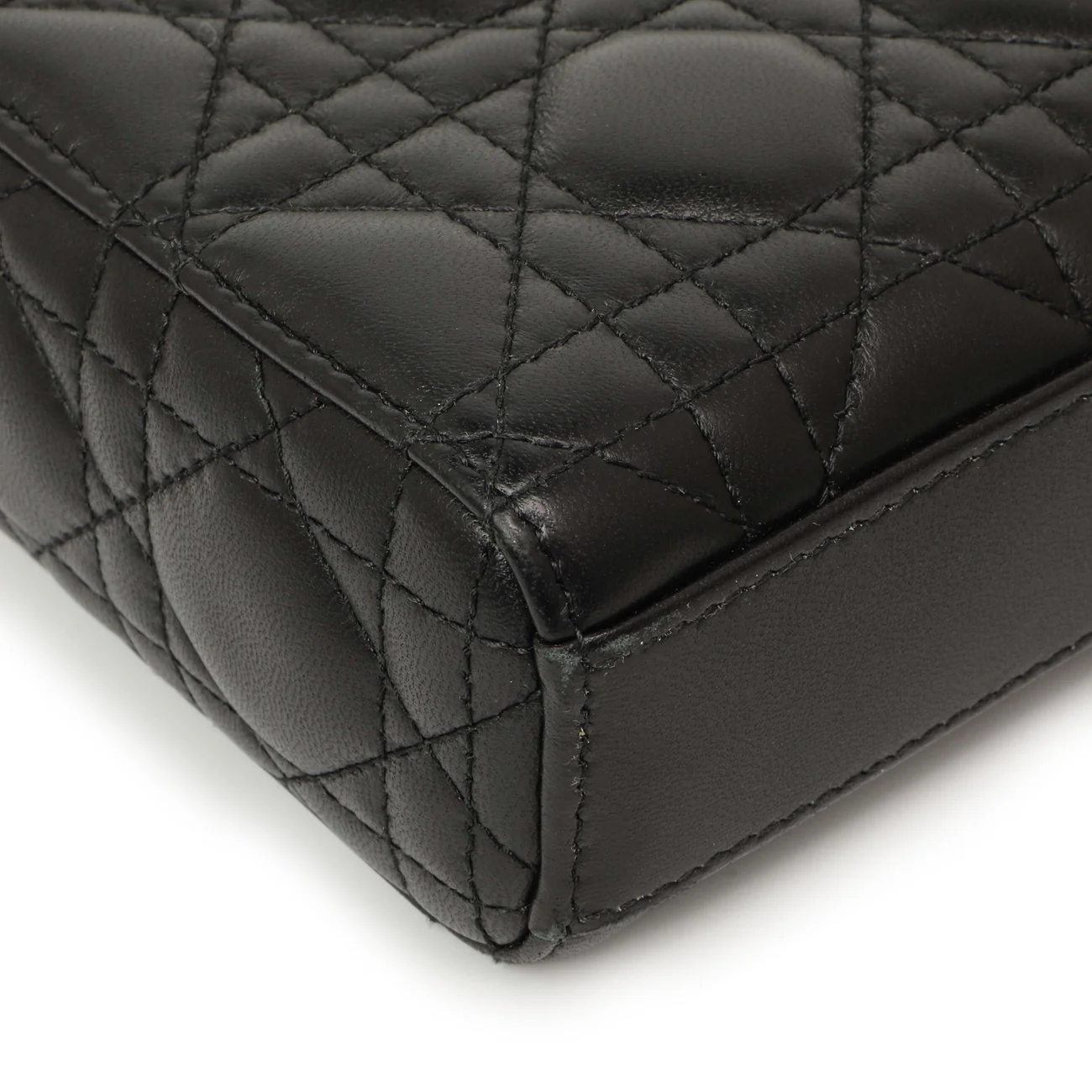 Christian Dior Black Lambskin Cannage Medium Lady D-Joy - Image 6