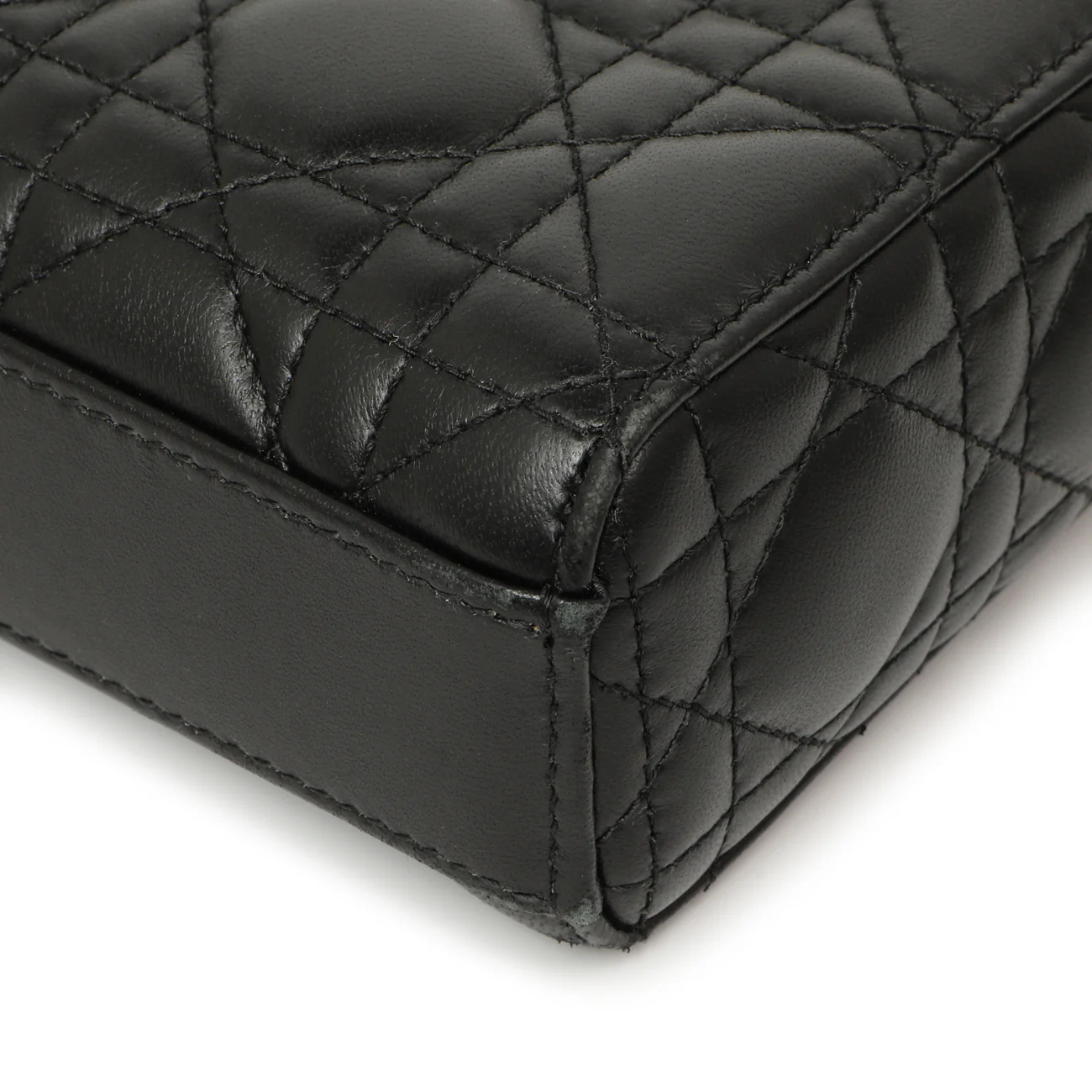 Christian Dior Black Lambskin Cannage Medium Lady D-Joy - Image 7