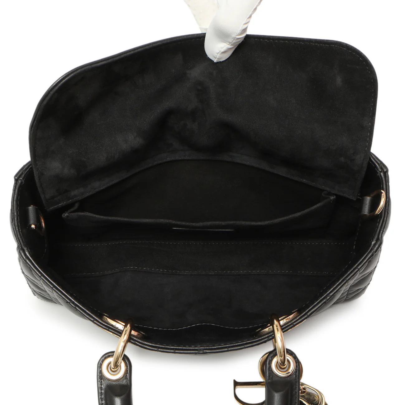Christian Dior Black Lambskin Cannage Medium Lady D-Joy - Image 8