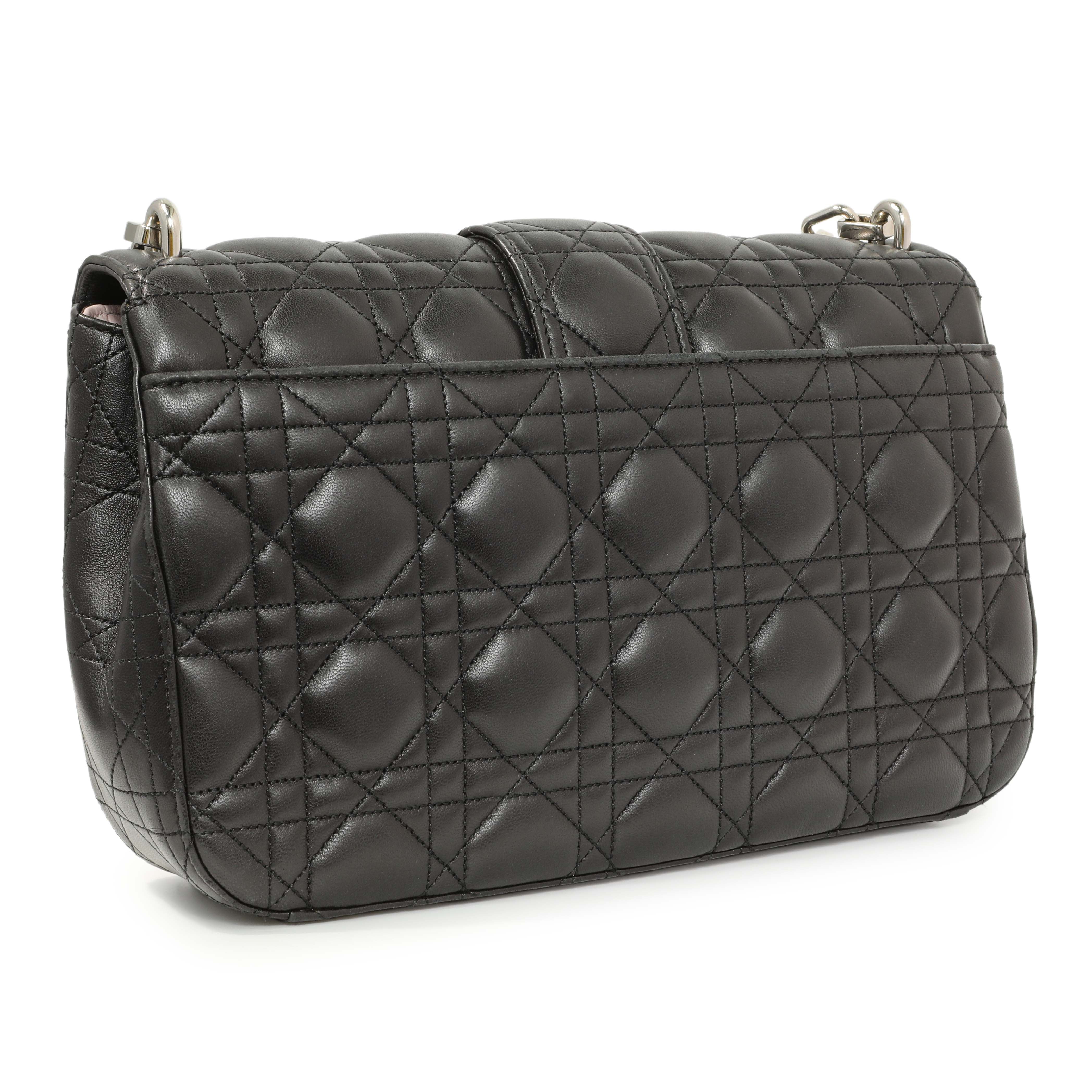Christian Dior Black Lambskin Cannage Medium Miss Dior Flap - Image 2