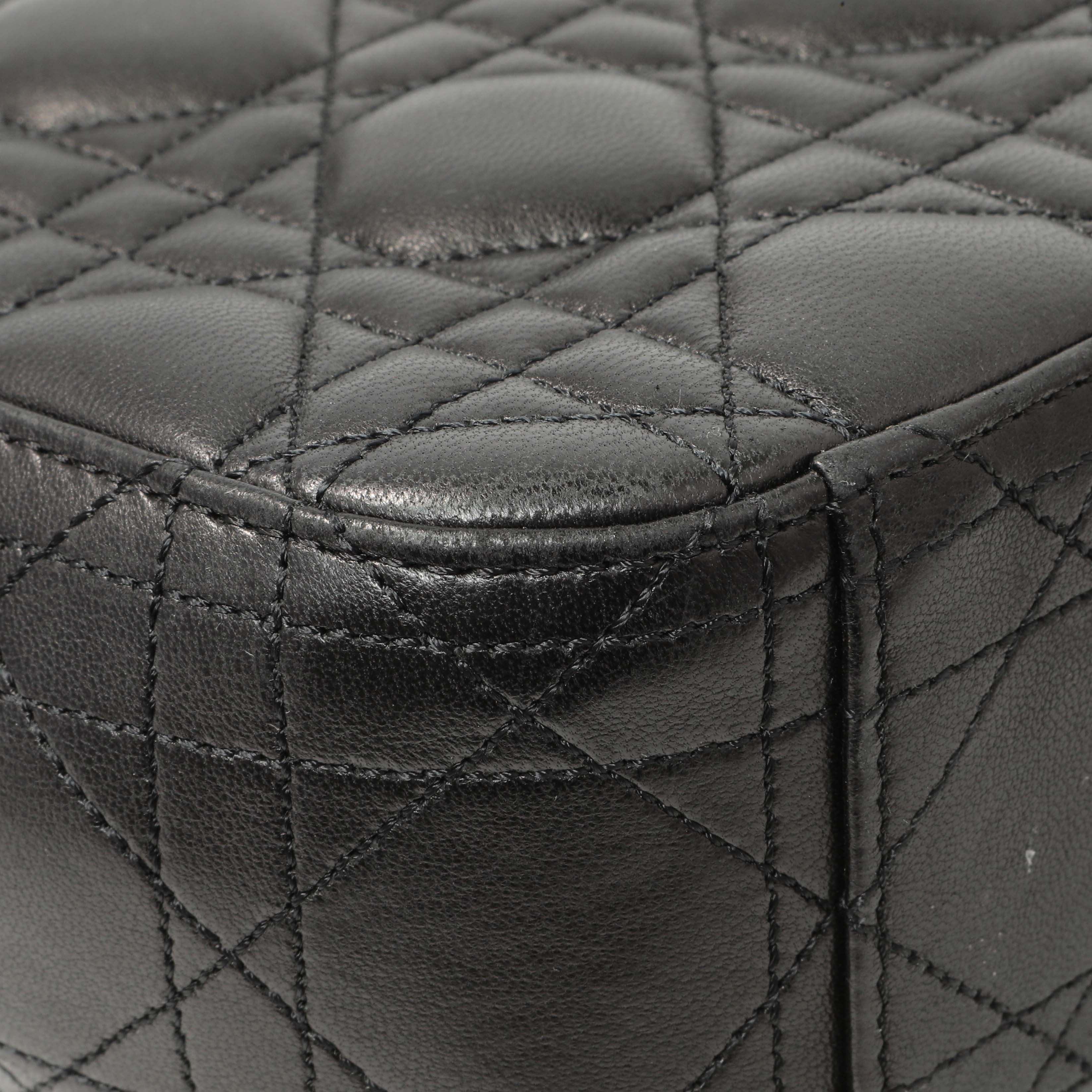 Christian Dior Black Lambskin Cannage Medium Miss Dior Flap - Image 6