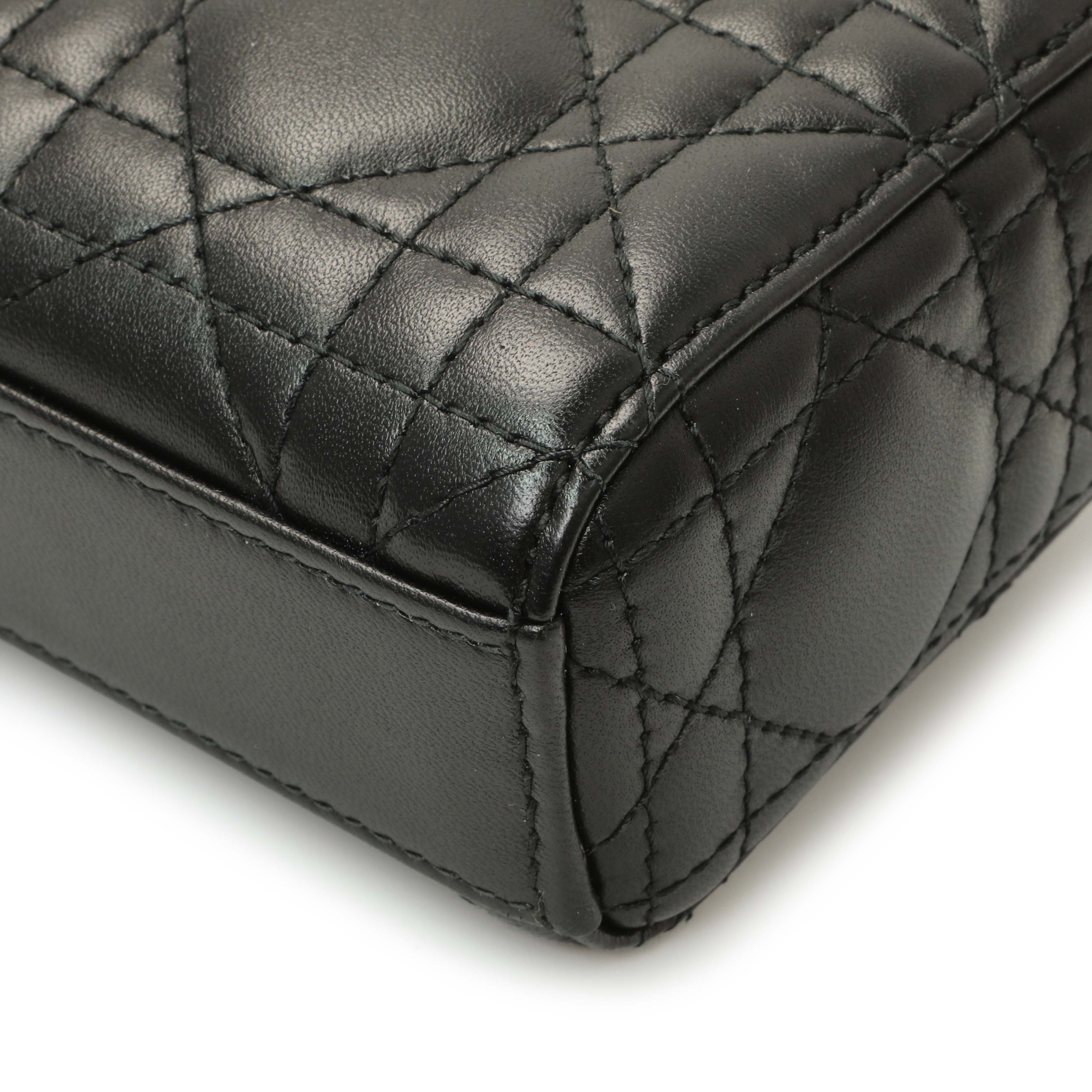 Christian Dior Black Lambskin Cannage Micro Lady D-Joy - Image 7