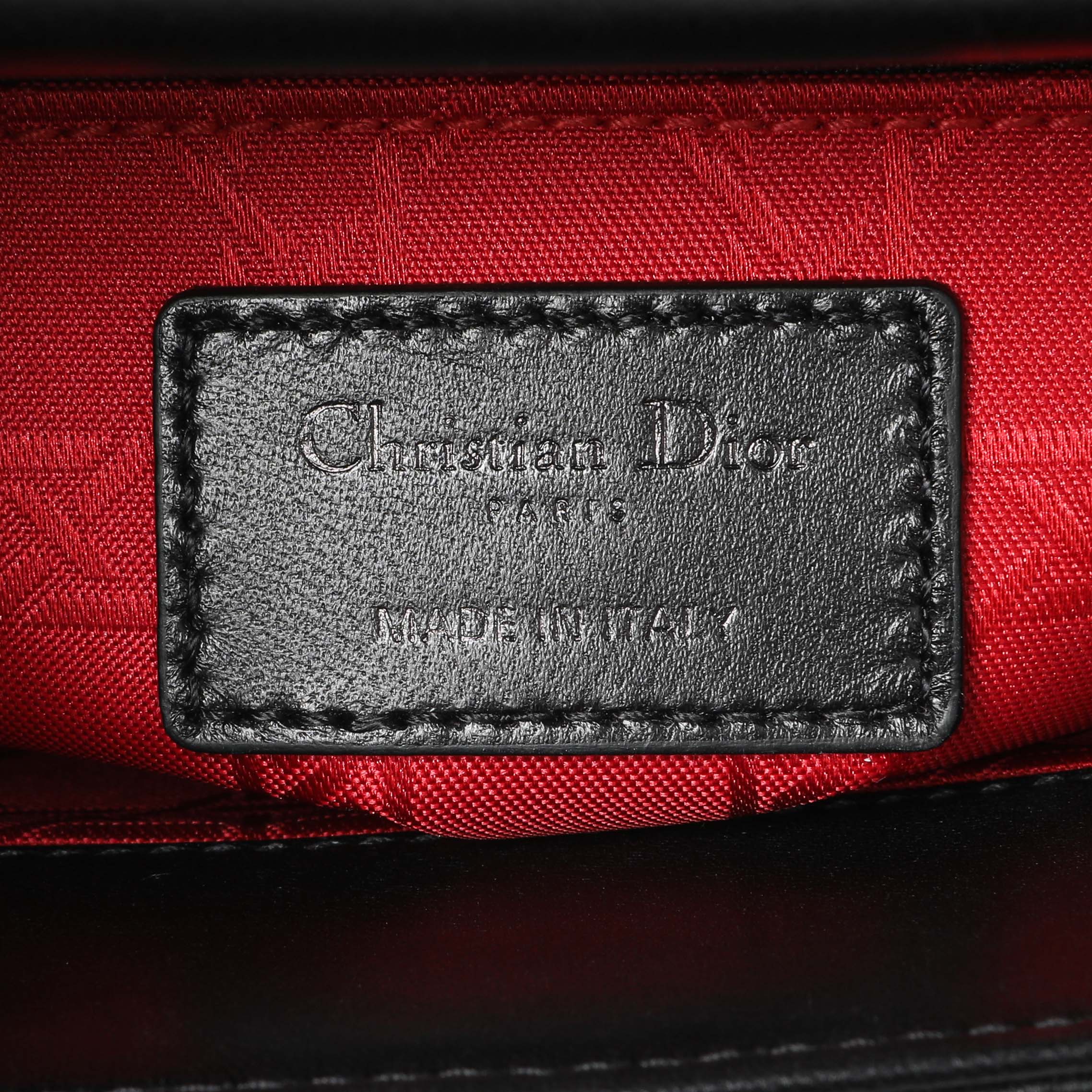 Christian Dior Black Lambskin Cannage Small My ABCDior Lady Dior - Image 5