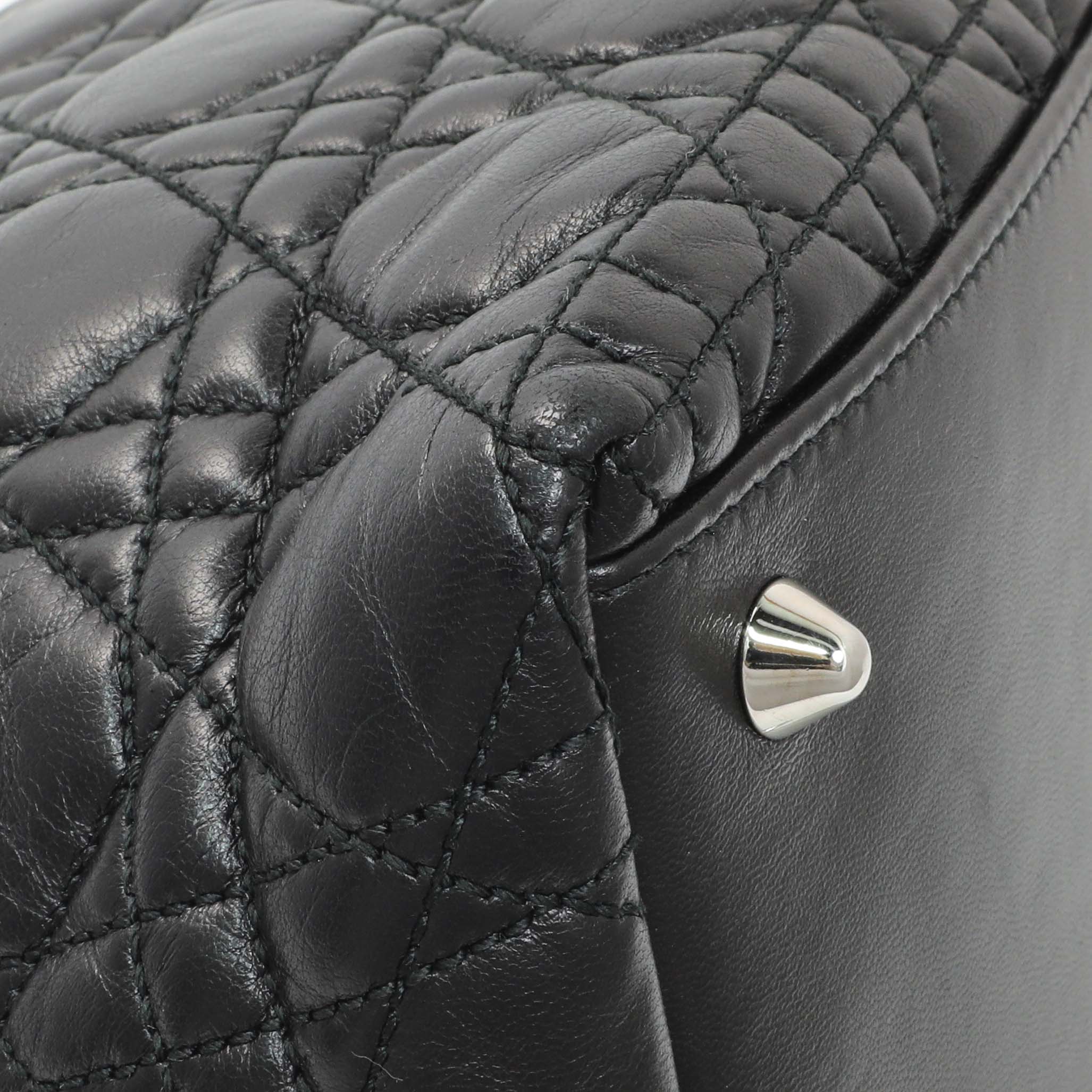Christian Dior Black Lambskin Cannage Soft Lady Dior - Image 6