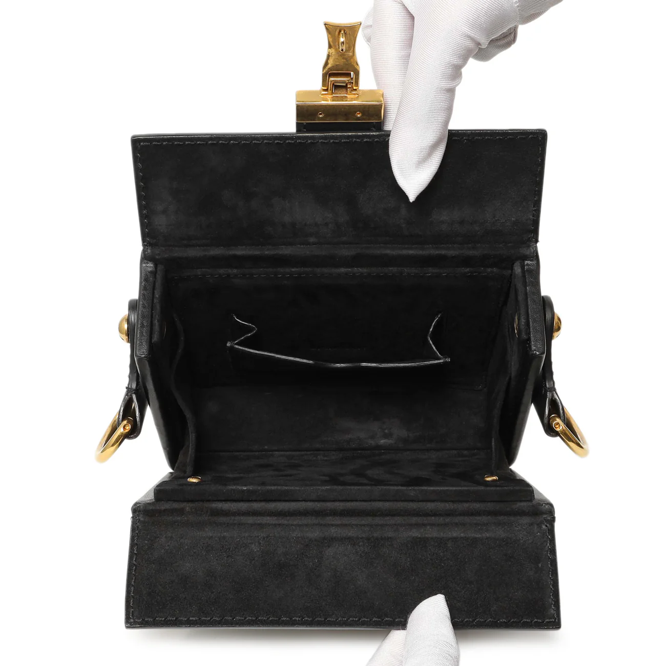 Christian Dior Black Lambskin Dioraddict Lockbox - Image 8