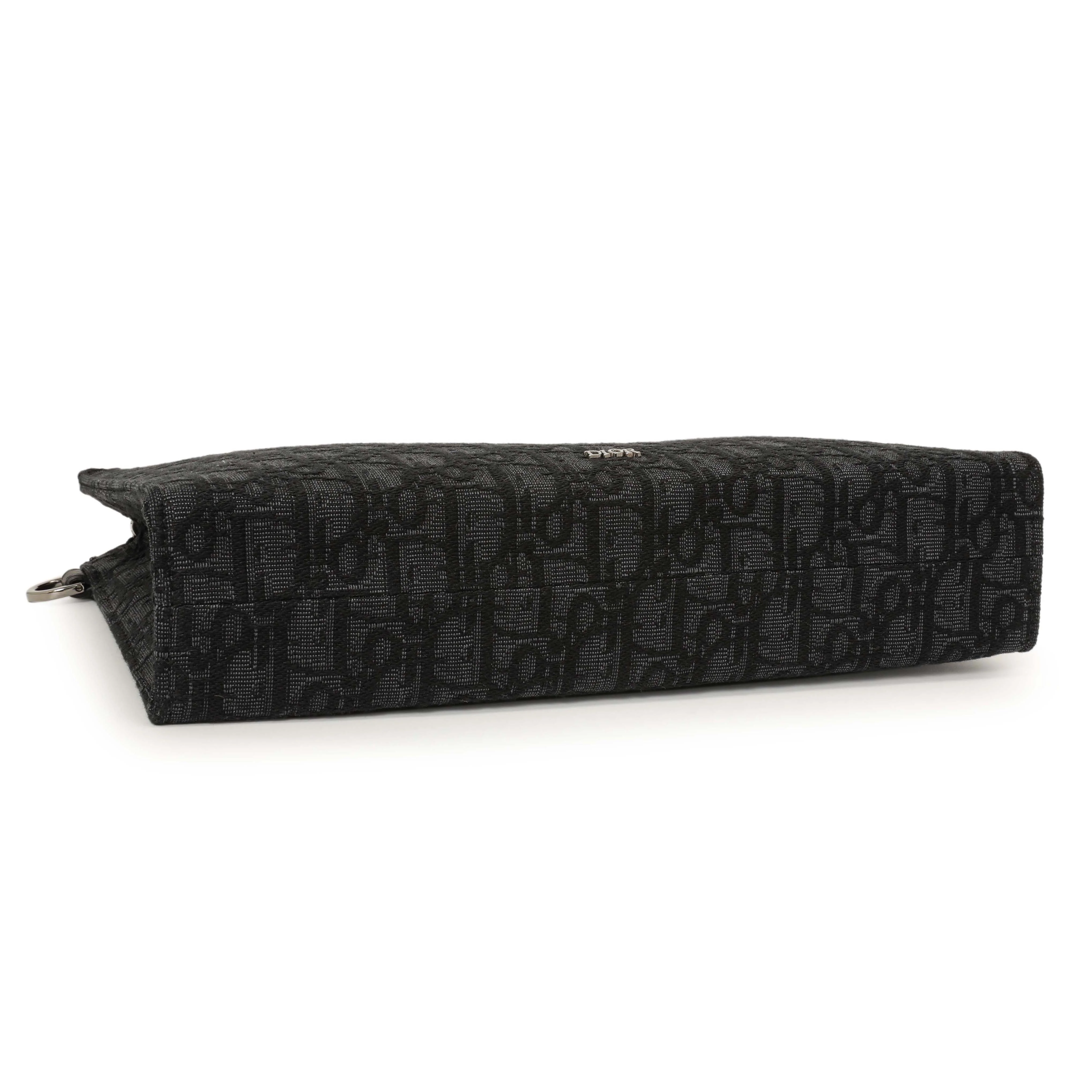 Christian Dior Black Oblique A5 Triangle Pouch - Image 3