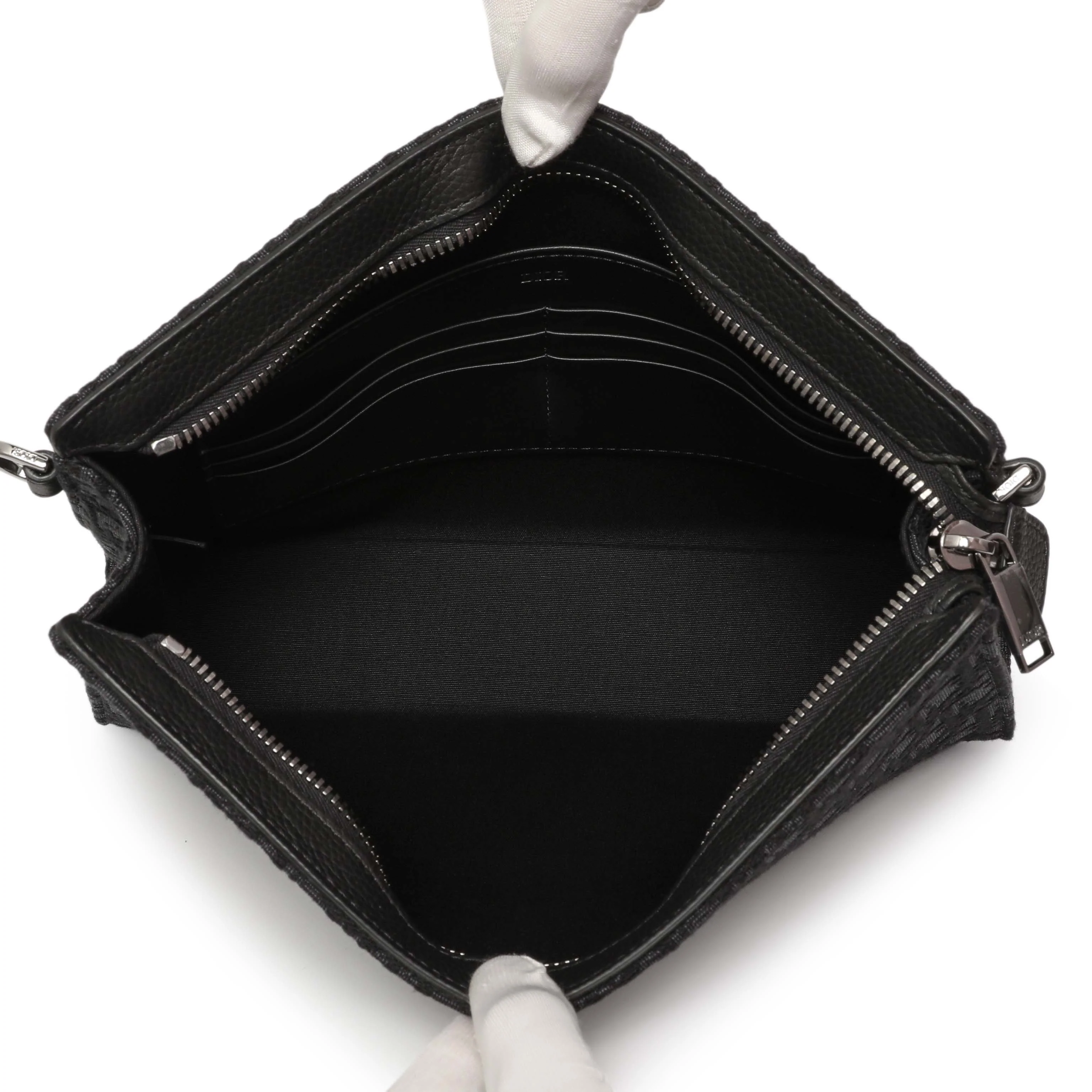 Christian Dior Black Oblique A5 Triangle Pouch - Image 4