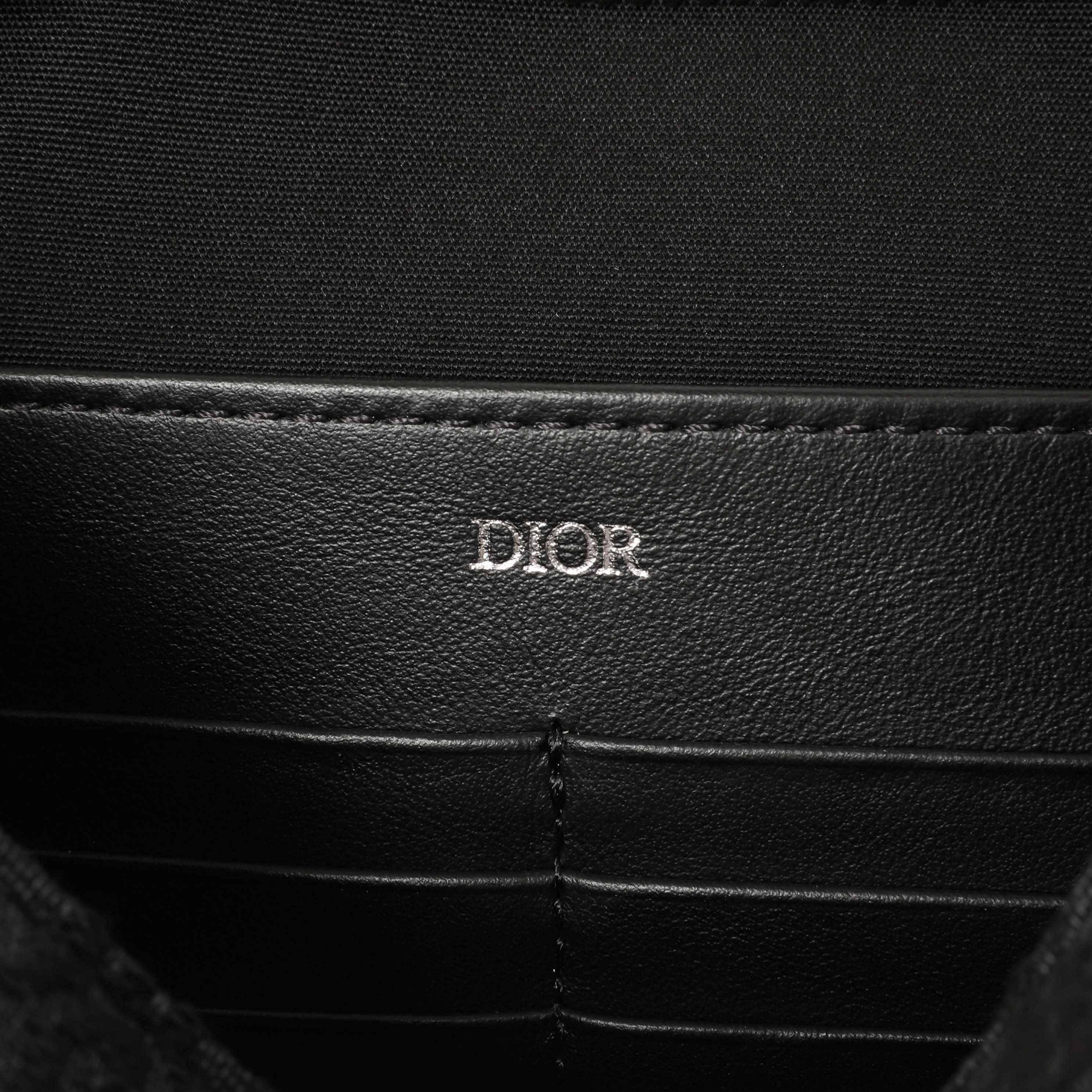 Christian Dior Black Oblique A5 Triangle Pouch - Image 5
