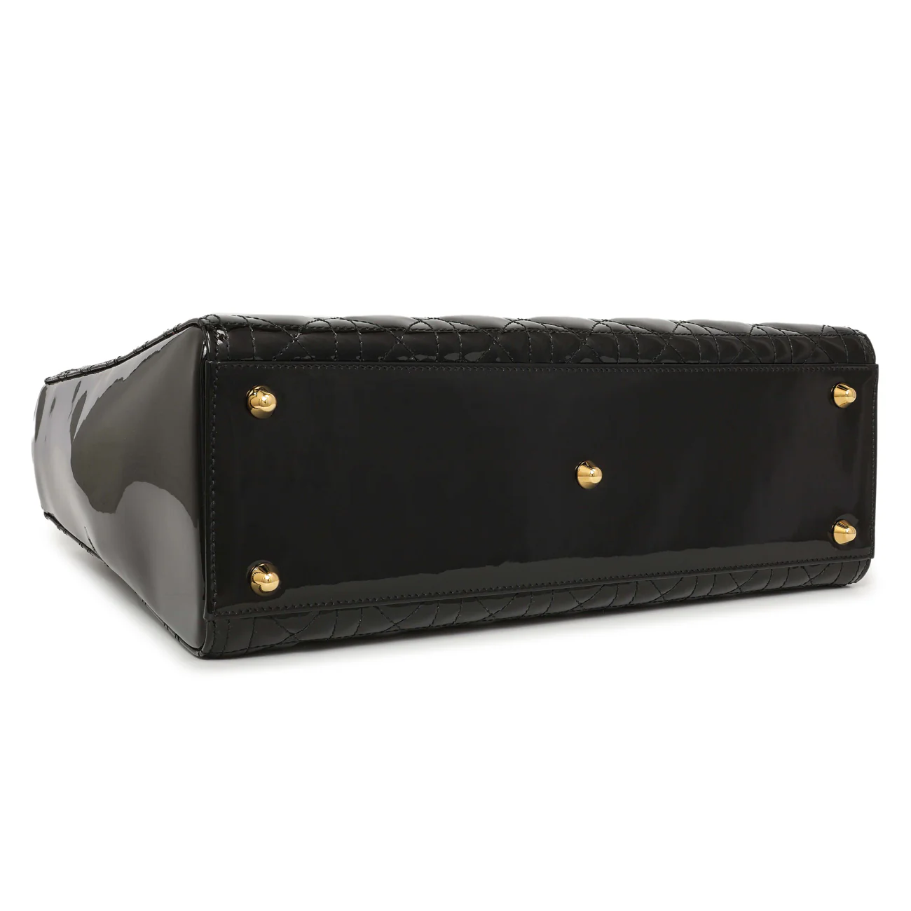 Christian Dior Black Patent Cannage Large Lady Dior - Image 3