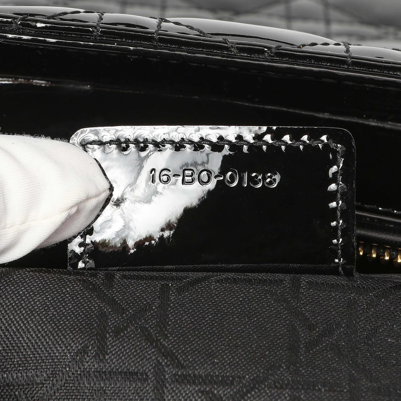 Christian Dior Black Patent Cannage Large Lady Dior - Image 6