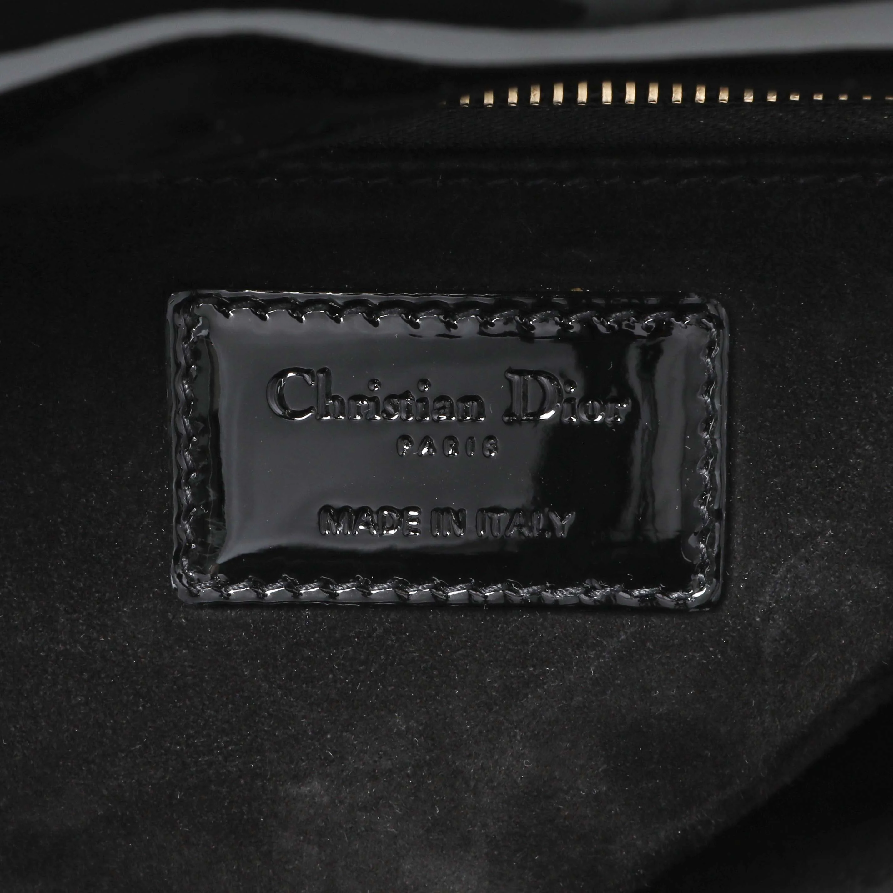 Christian Dior Black Patent Cannage Large Lady Dior - Image 9
