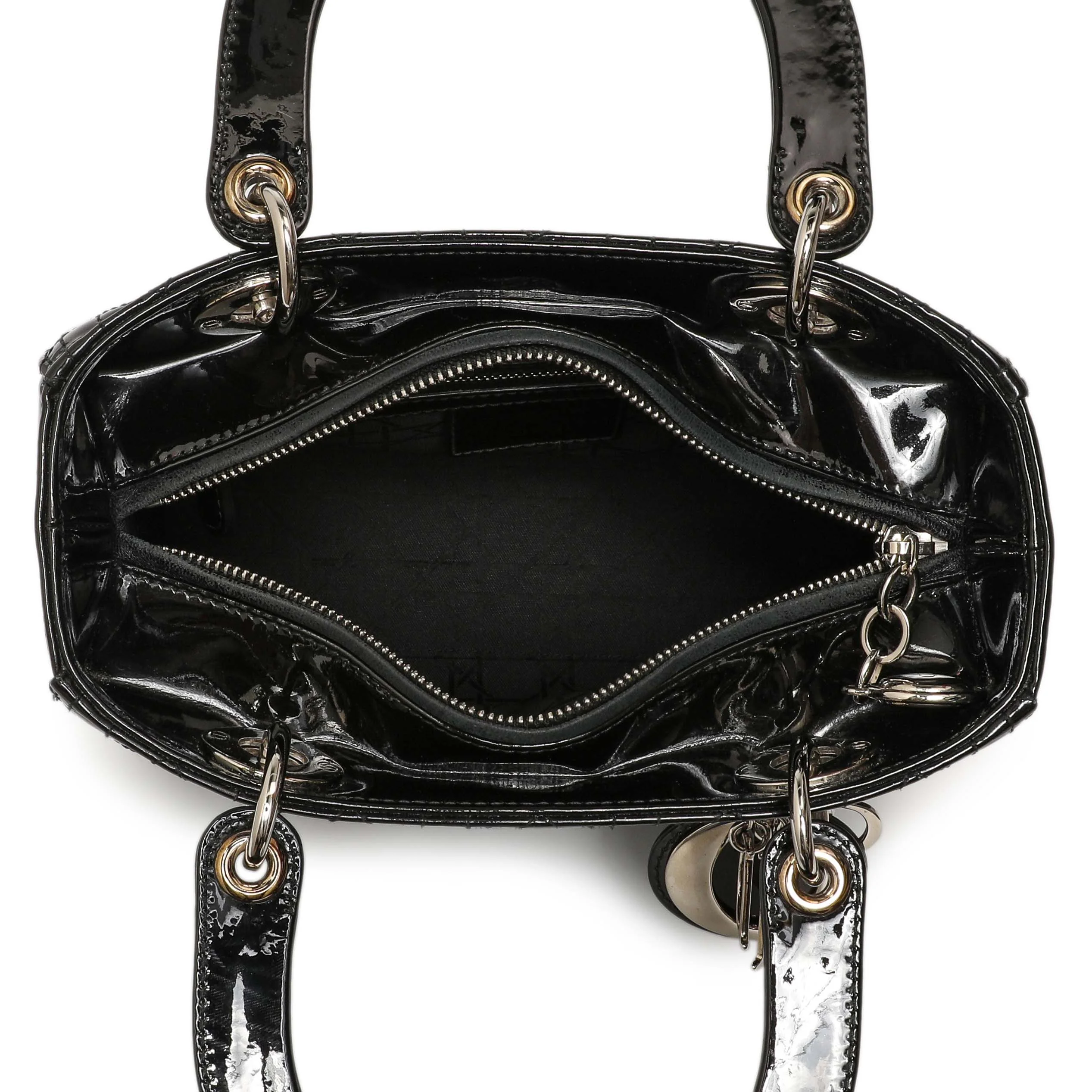 Christian Dior Black Patent Cannage Medium Lady Dior - Image 8