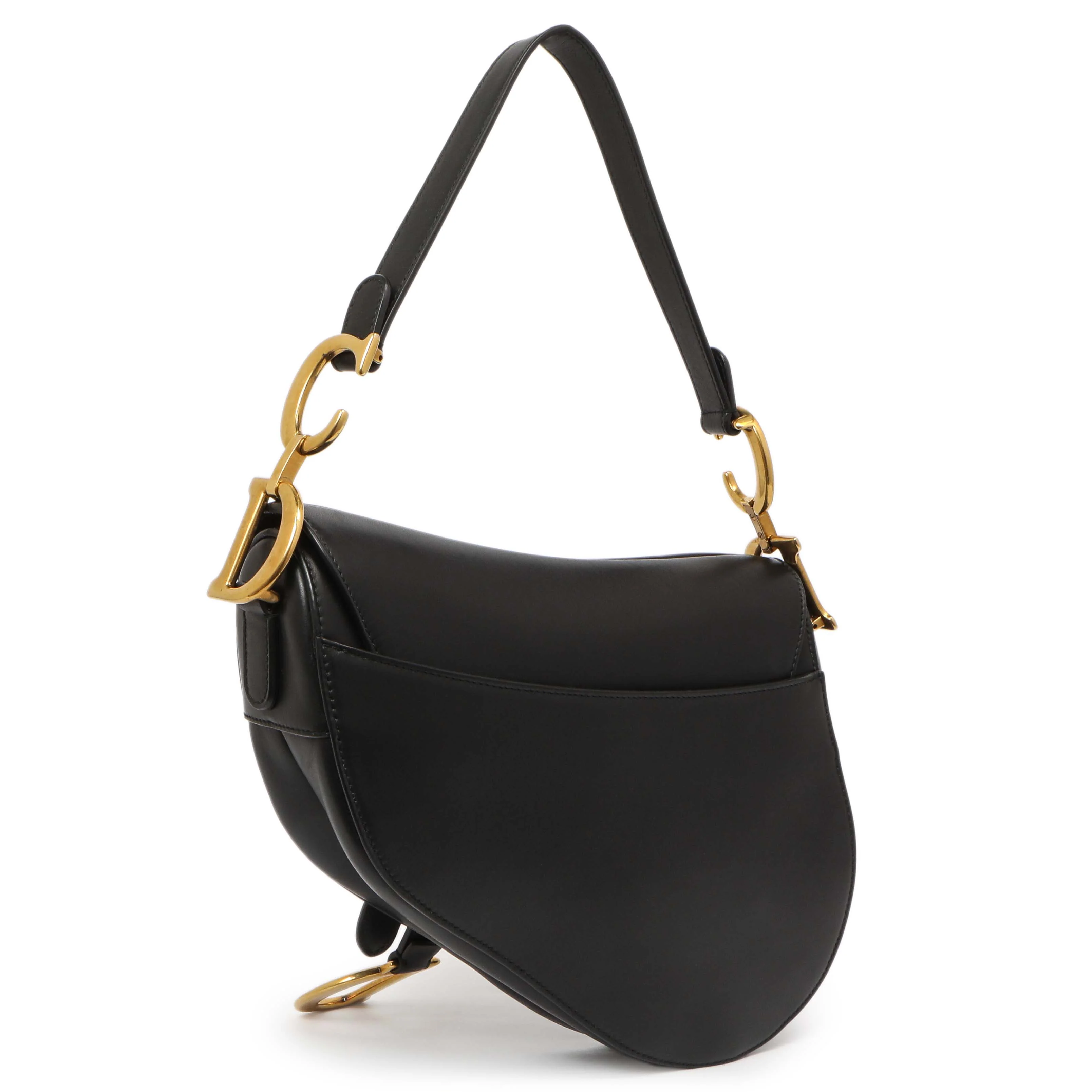Christian Dior Black Smooth Calfskin Saddle Bag - Image 2