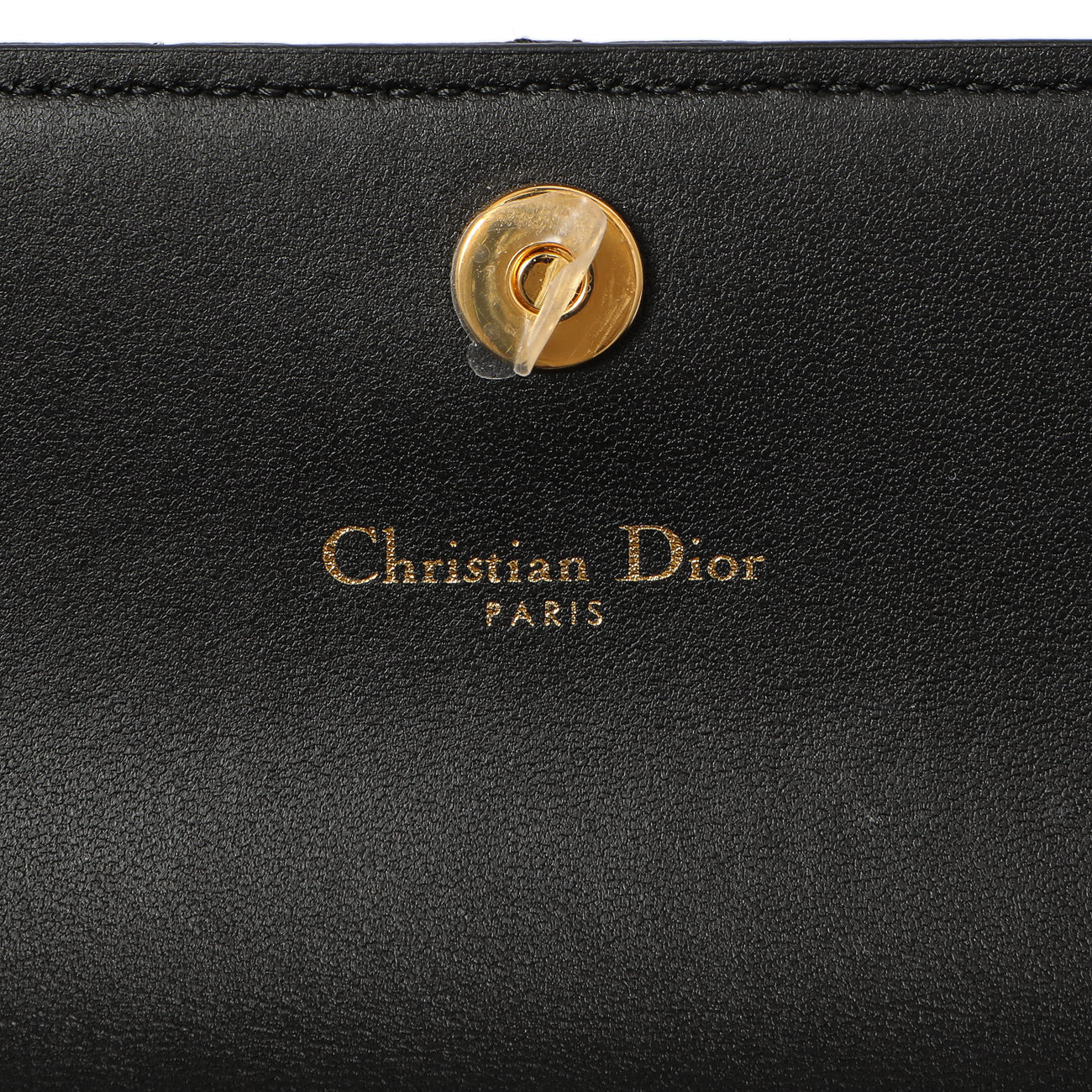 Christian Dior Black Supple Calfskin Cannage Caro Wallet - Image 5