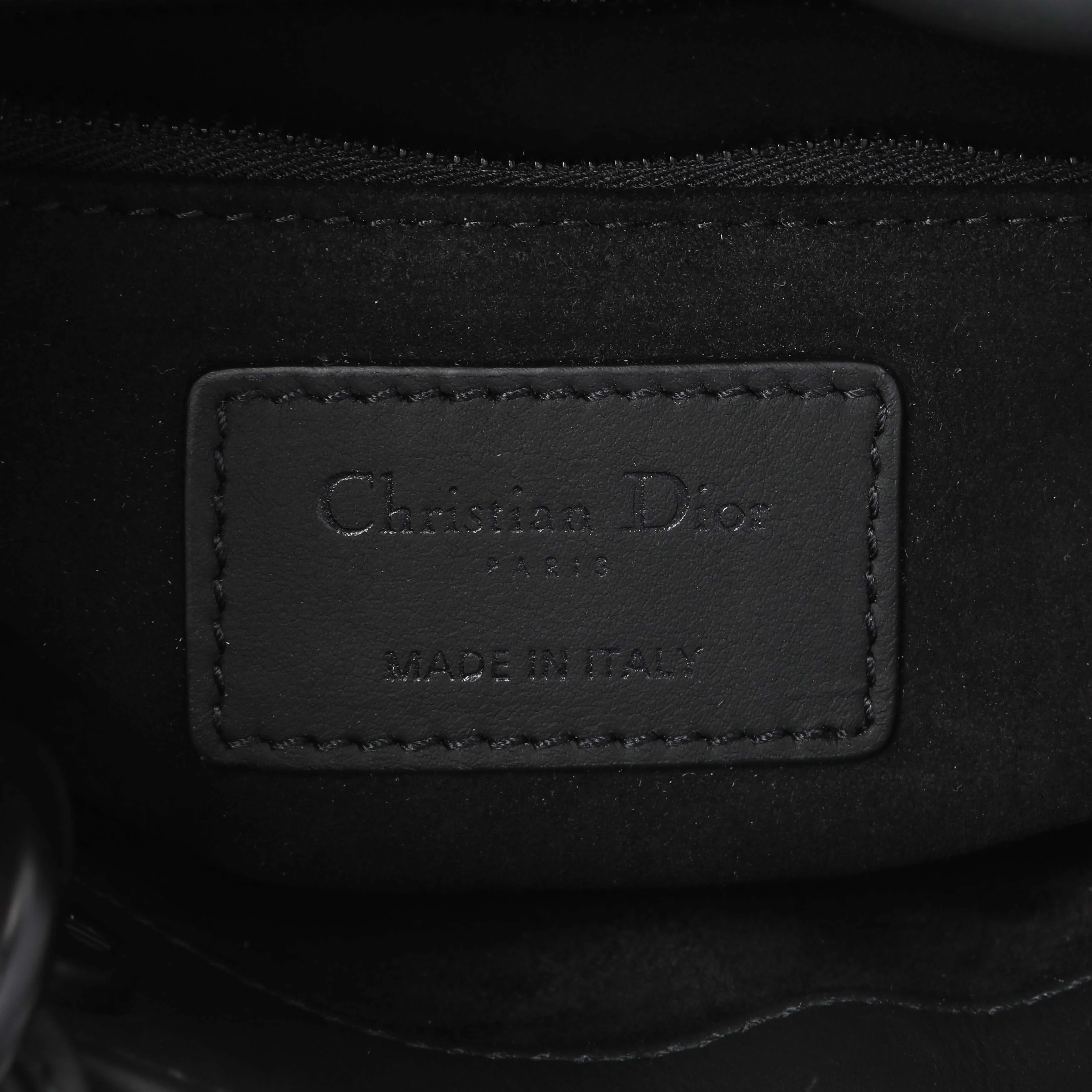 Christian Dior Black Ultra Matte Calfskin Cannage Mini Lady Dior - Image 5