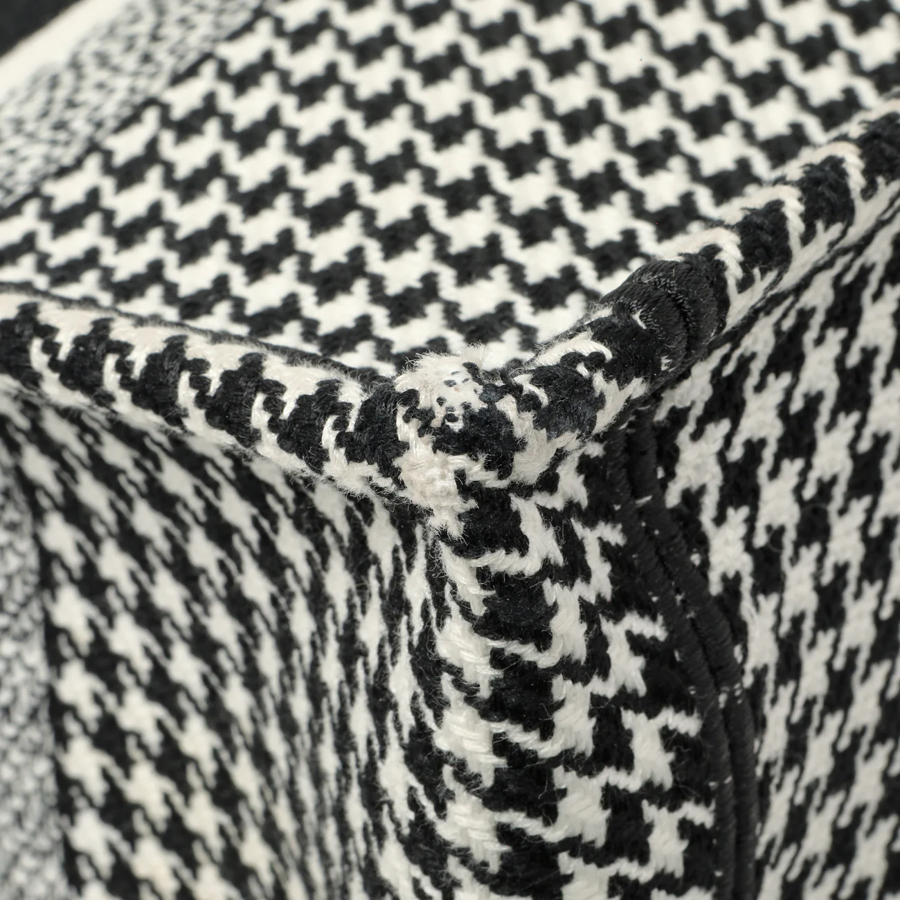 Christian Dior Black White Houndstooth Canvas Medium Book Tote - Image 6